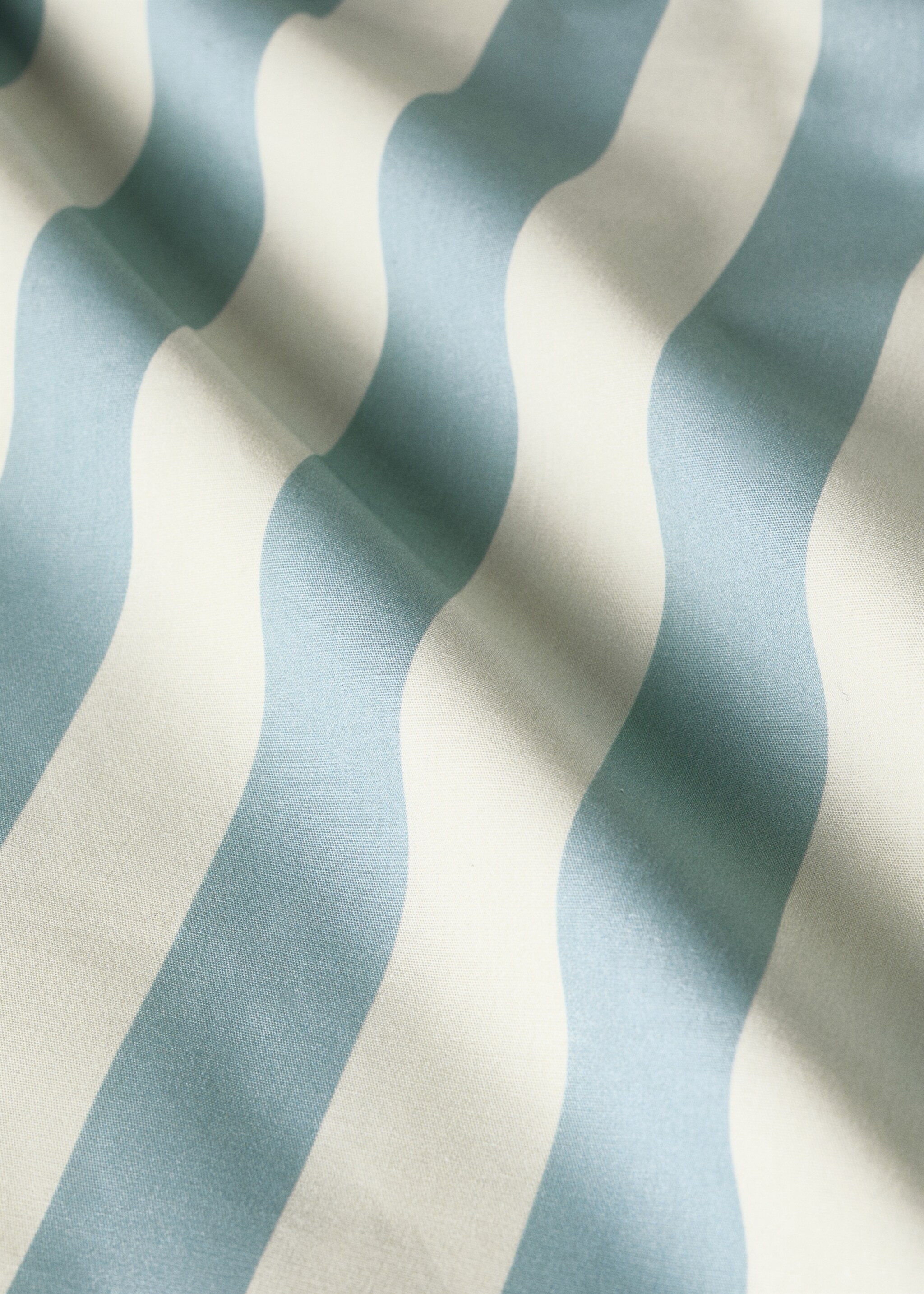 Cotton percale thick-striped children's top sheet for 90cm bed - Details of the article 1