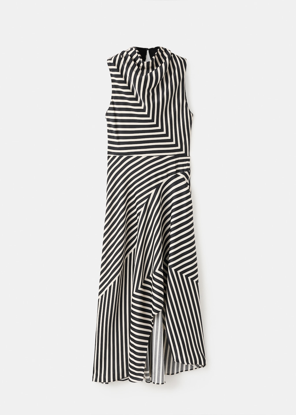 Asymmetrical stripe-print dress - image 5