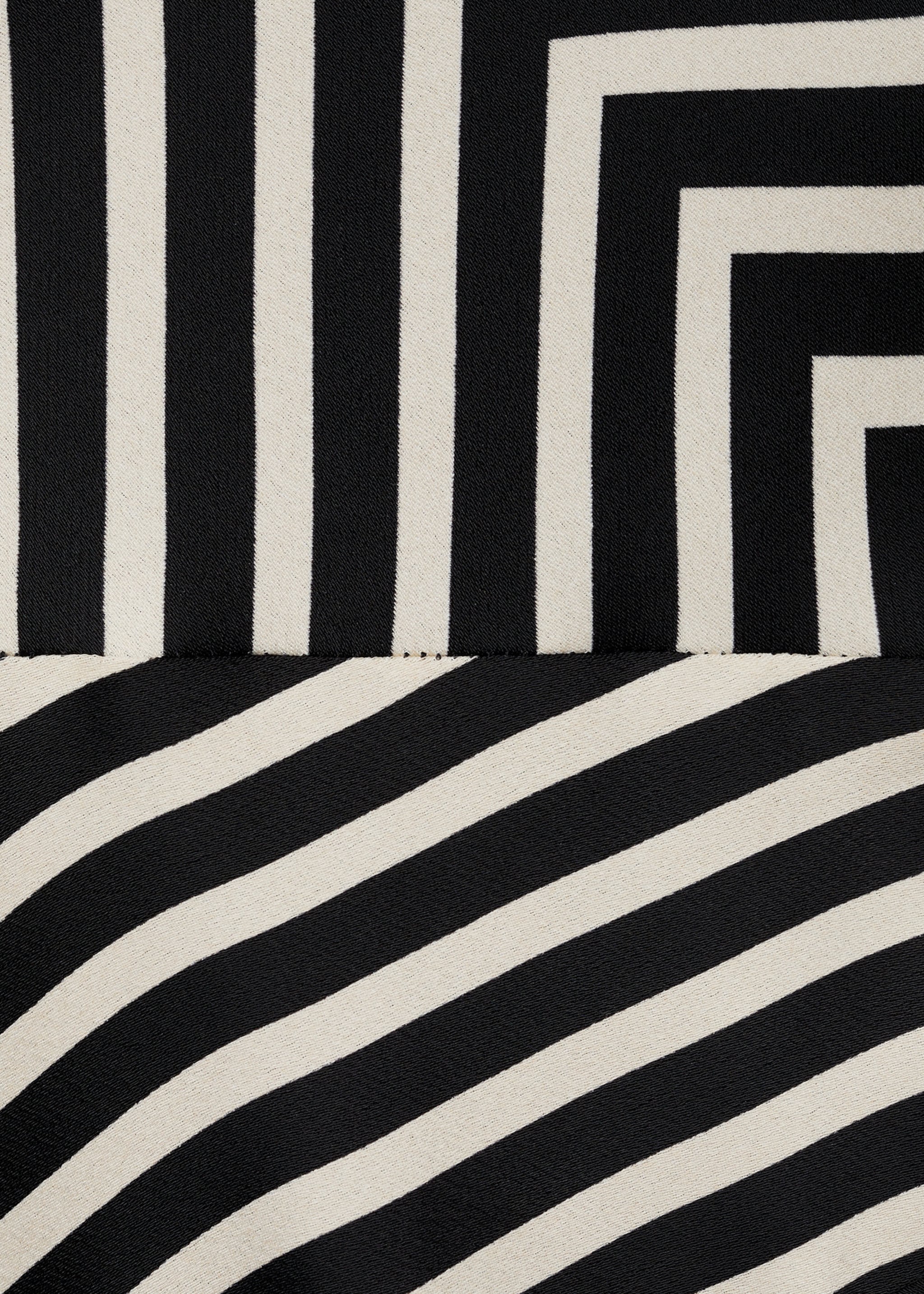 Asymmetrical stripe-print dress - Details of the article 0
