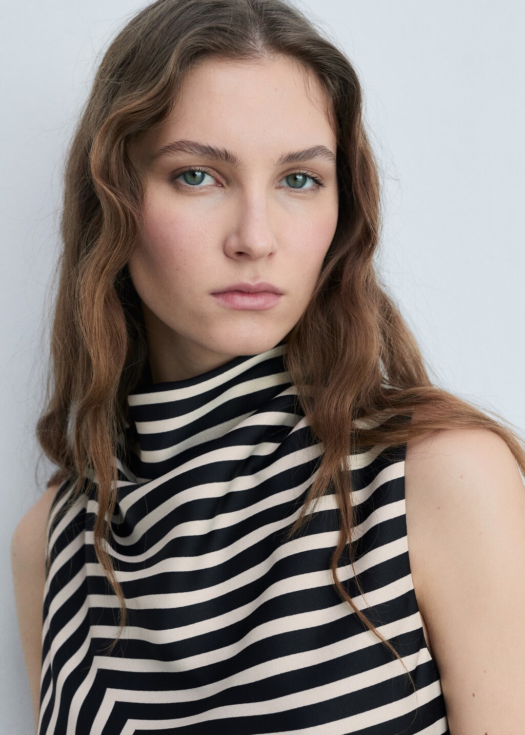 Asymmetrical stripe-print dress - image 4