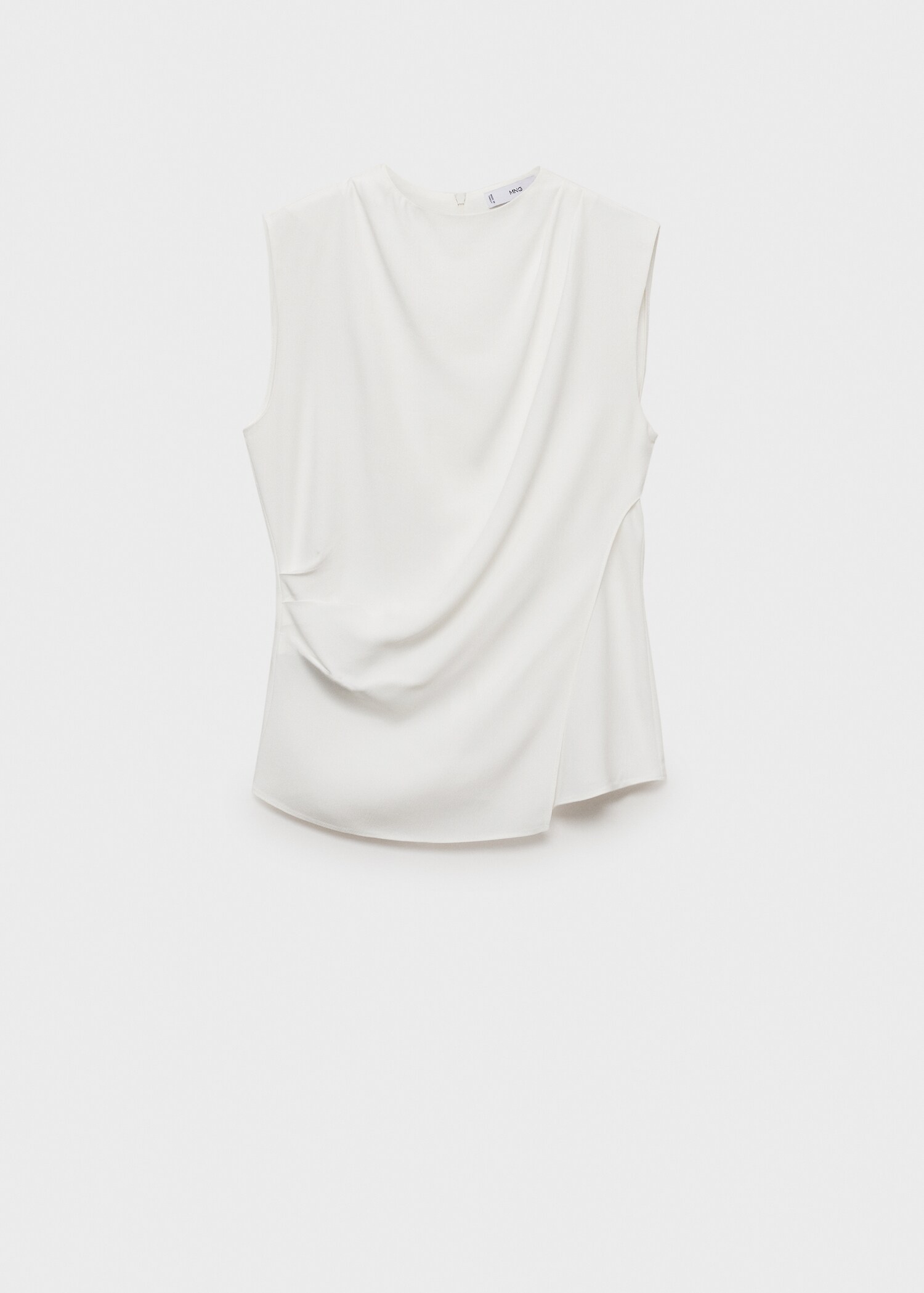 Sleeveless draped blouse - Article without model