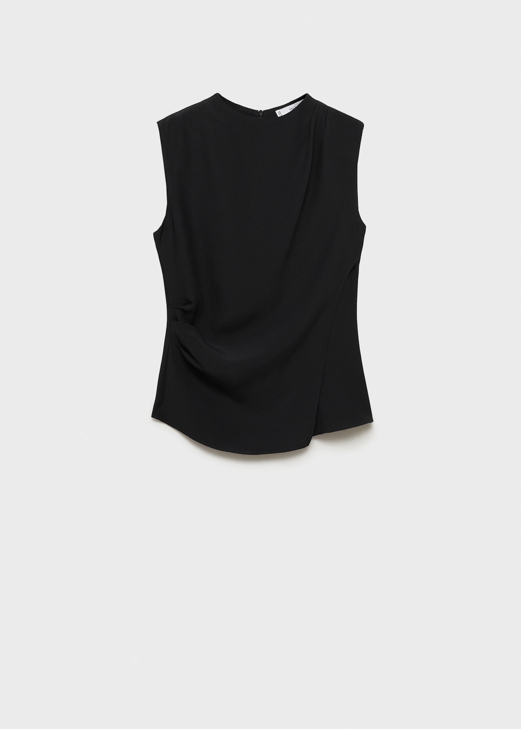 Sleeveless draped blouse - Women | MANGO USA Sleeveless draped blouse - Women | MANGO USA