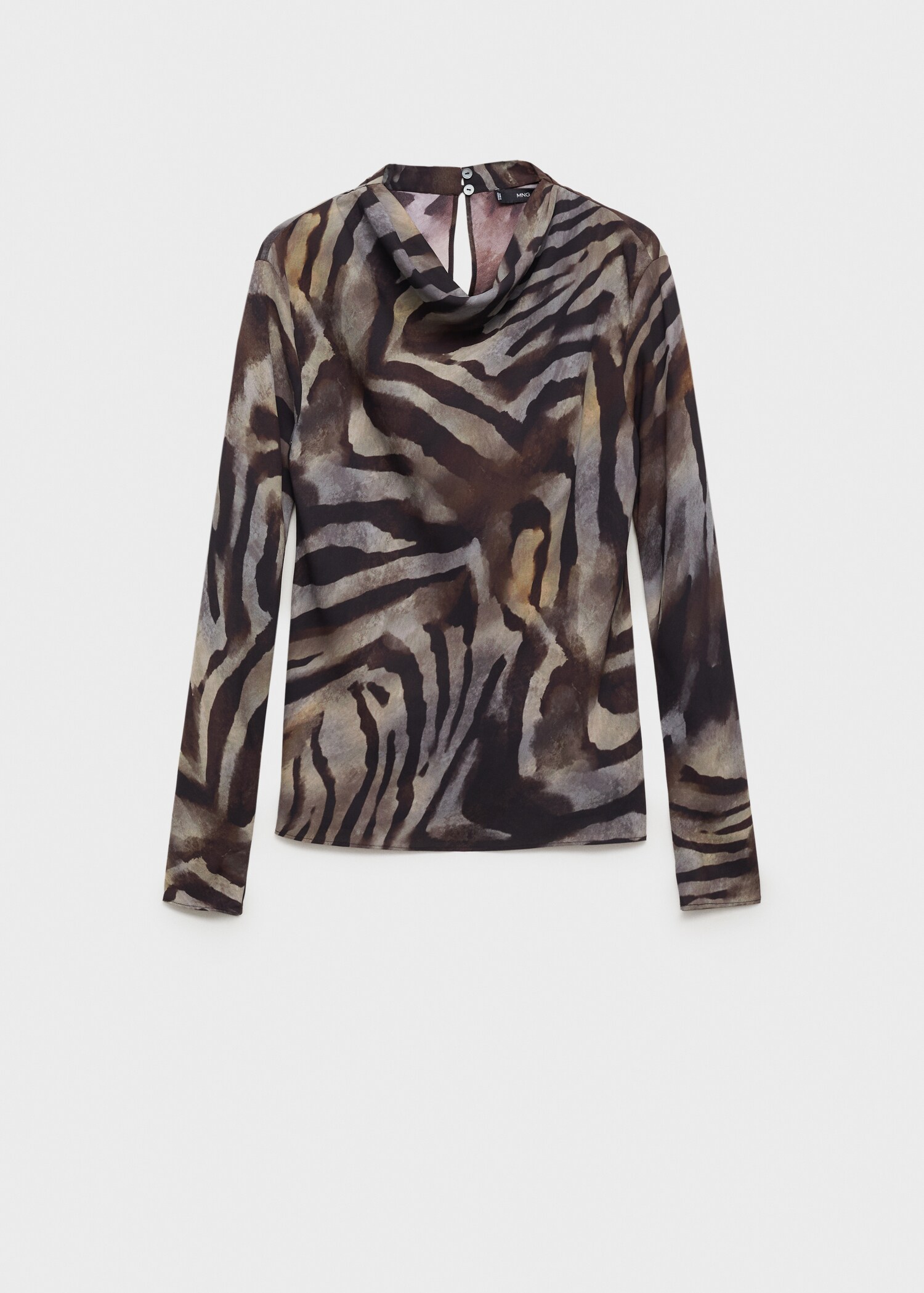 Blusa satinada cebra - Artículo sin modelo