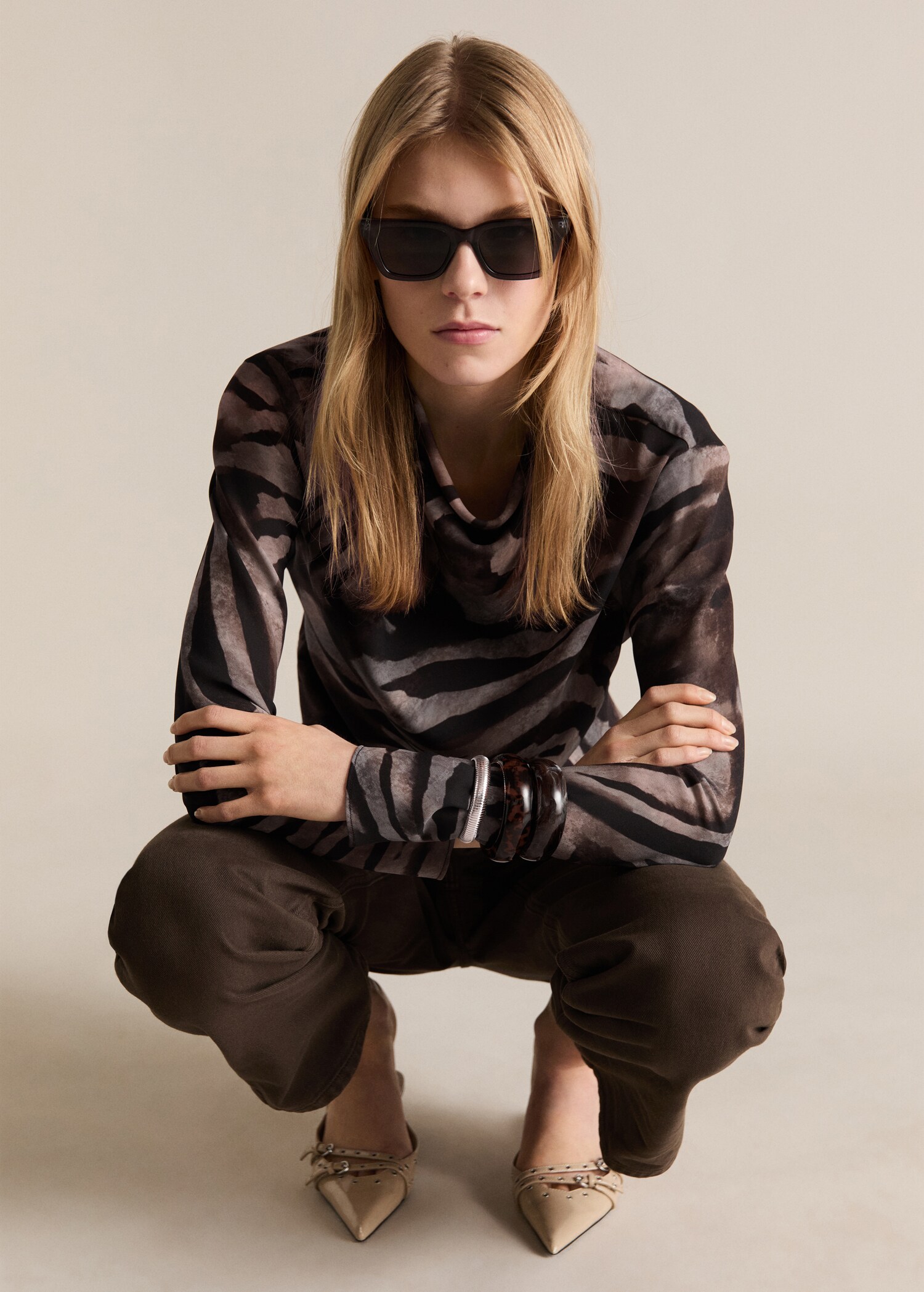 Blusa satinada cebra - Detalle del artículo 2