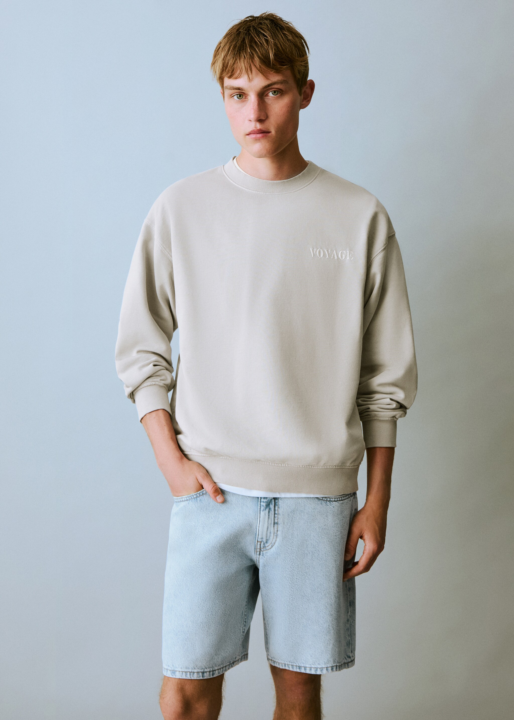 Message cotton sweatshirt - Medium plane