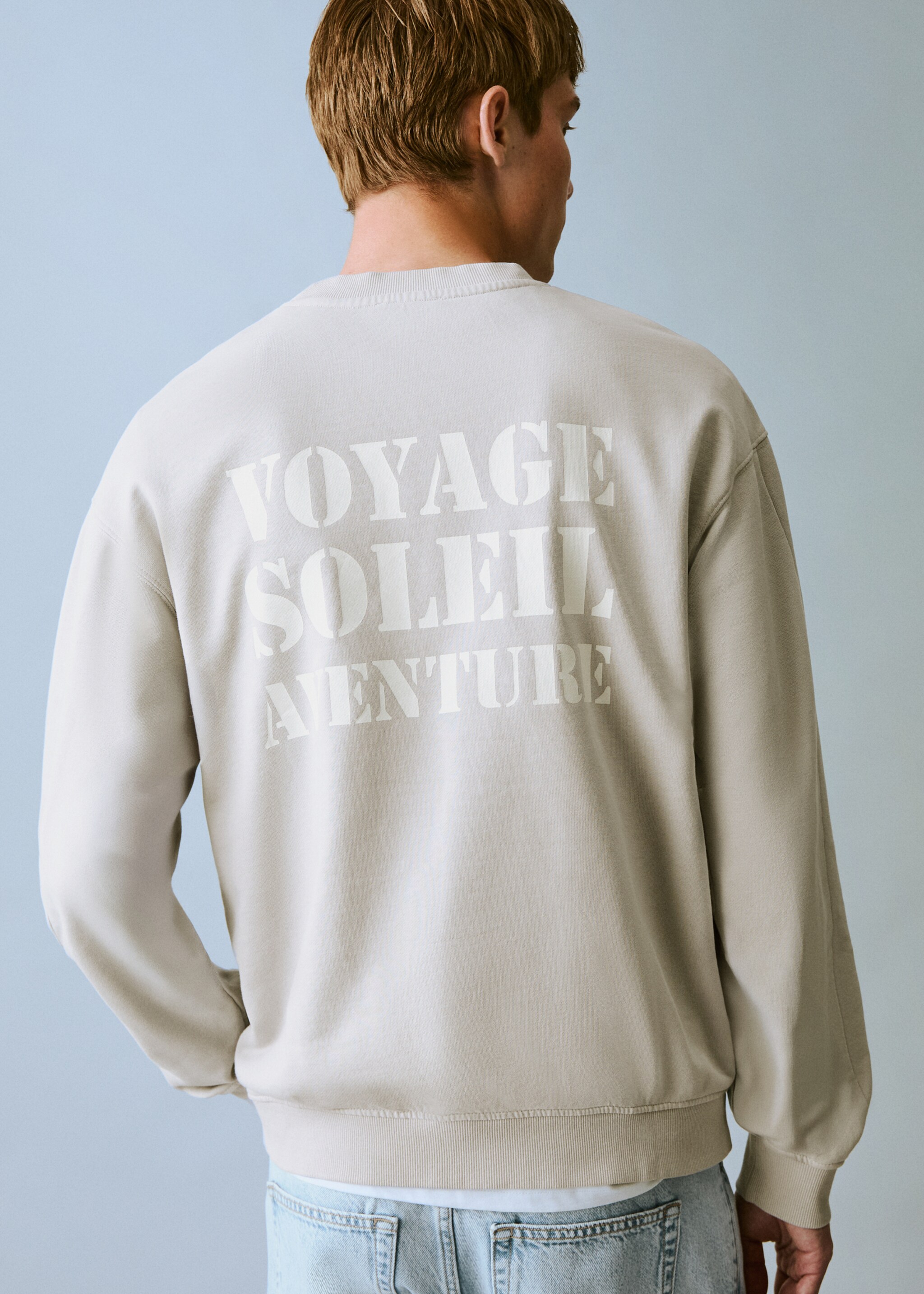 Message cotton sweatshirt - Reverse of the article