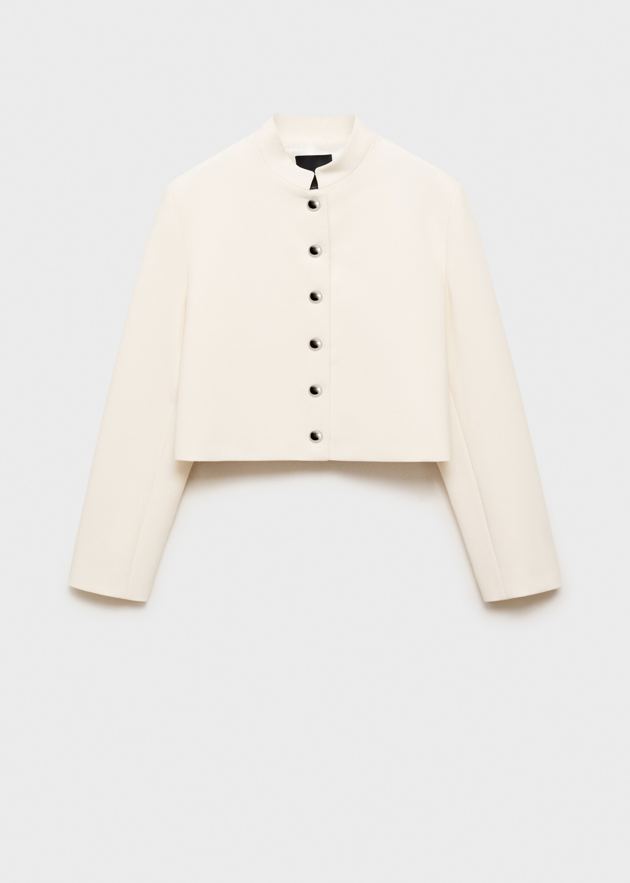 Strip-neck cropped jacket - Article without model