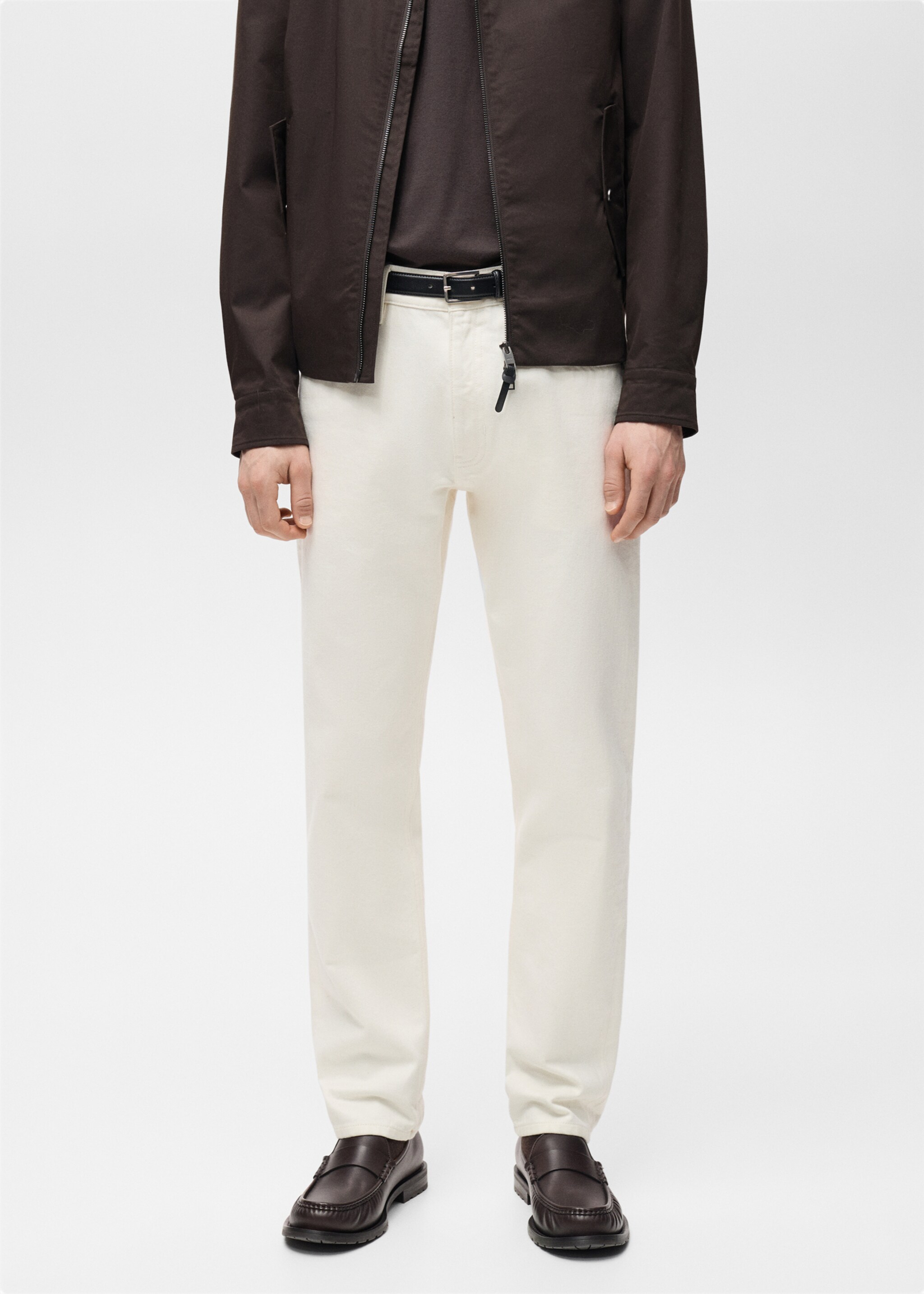 Tapered-Fit-Selvedge-Jeans - Mittlere Ansicht