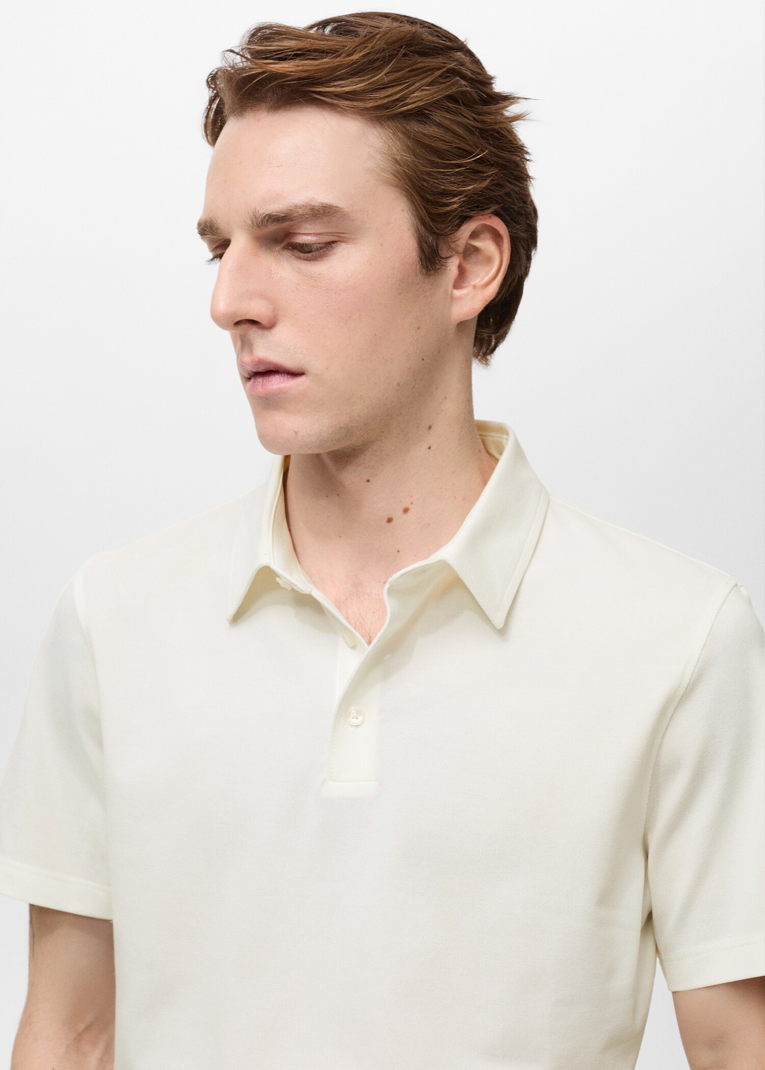 Piqué katoenen slim-fit poloshirt - Detail van het artikel 1