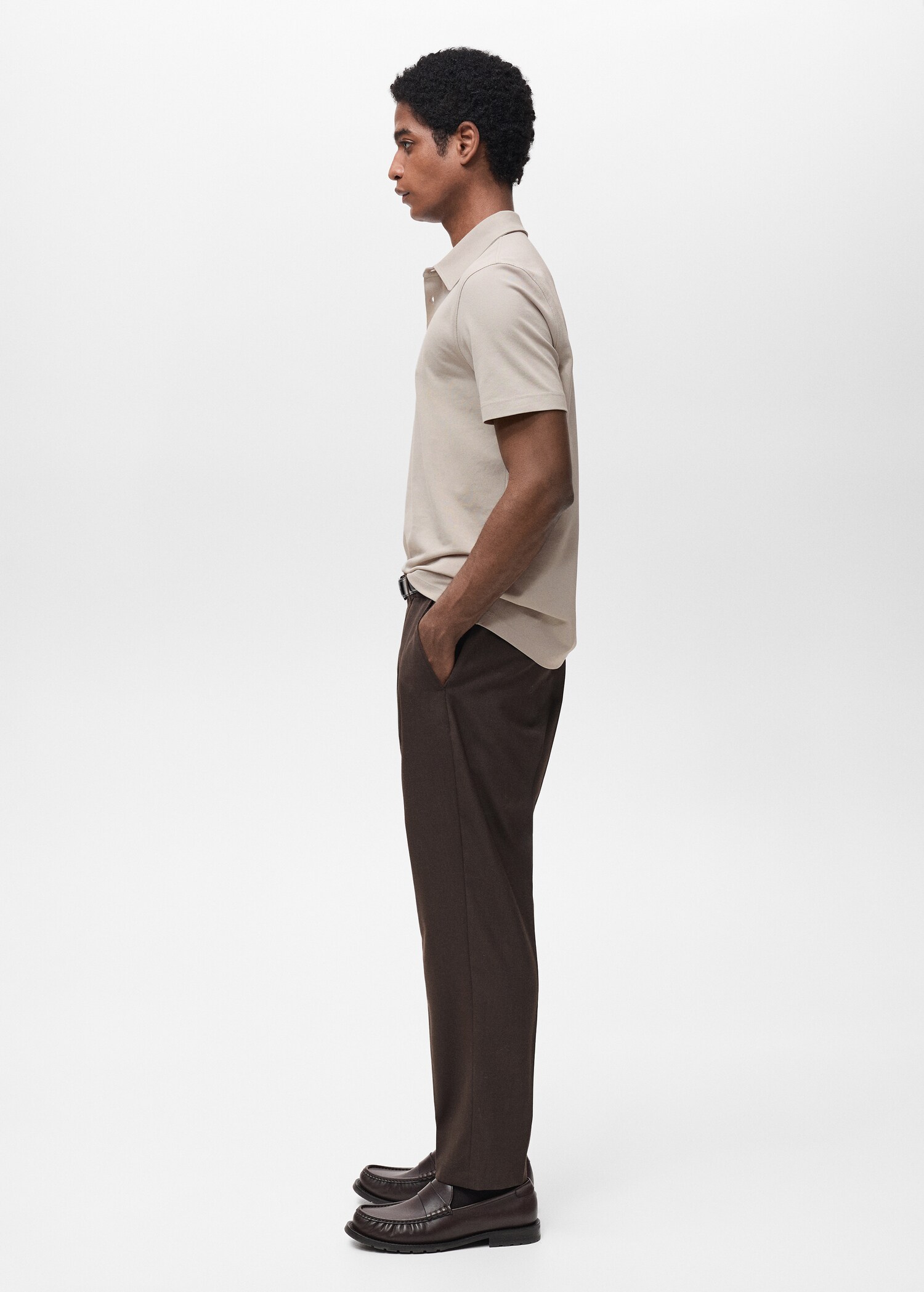 Slim-fit cotton-piqué polo shirt - Details of the article 2