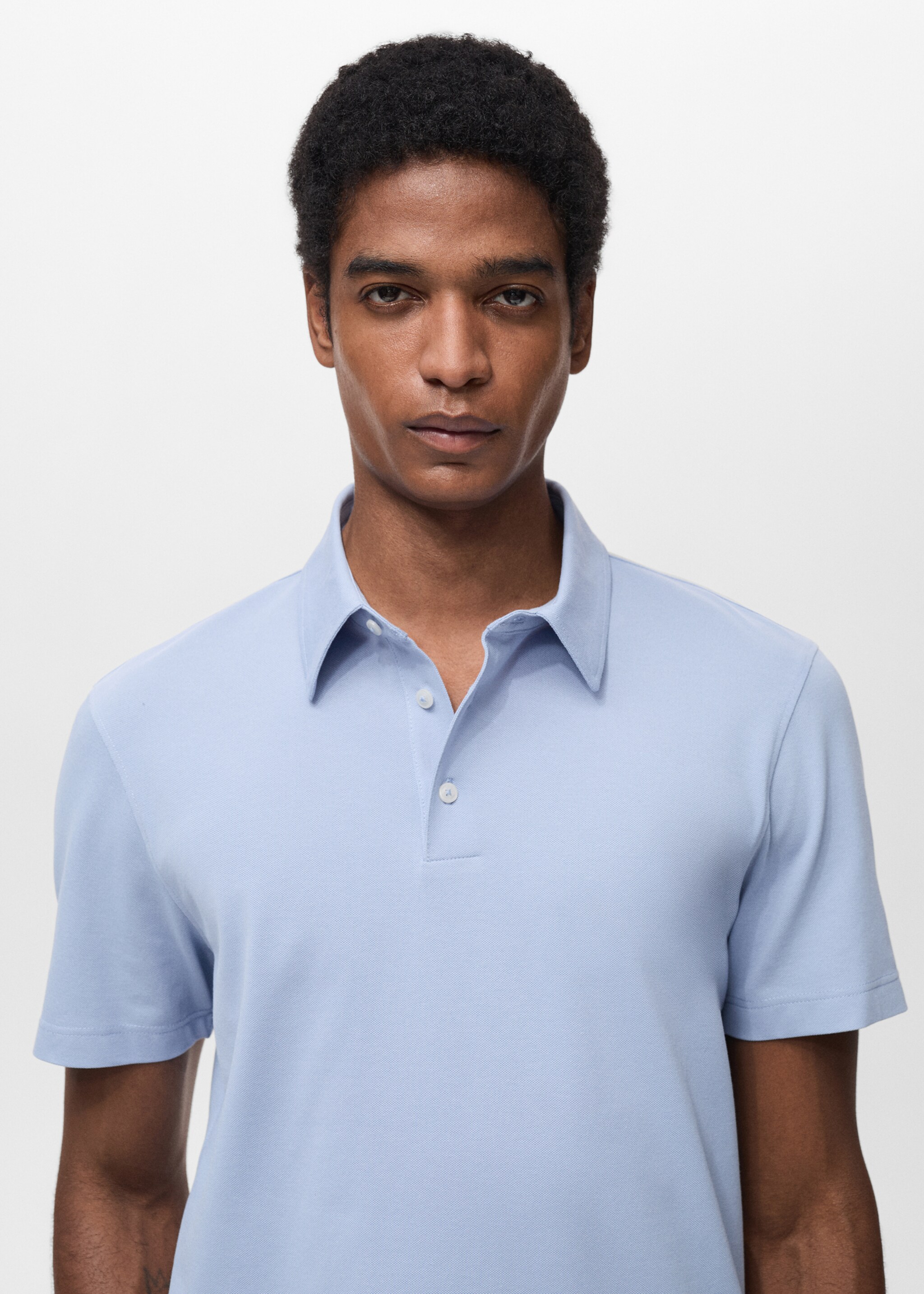 Slim-fit cotton-piqué polo shirt - Details of the article 1