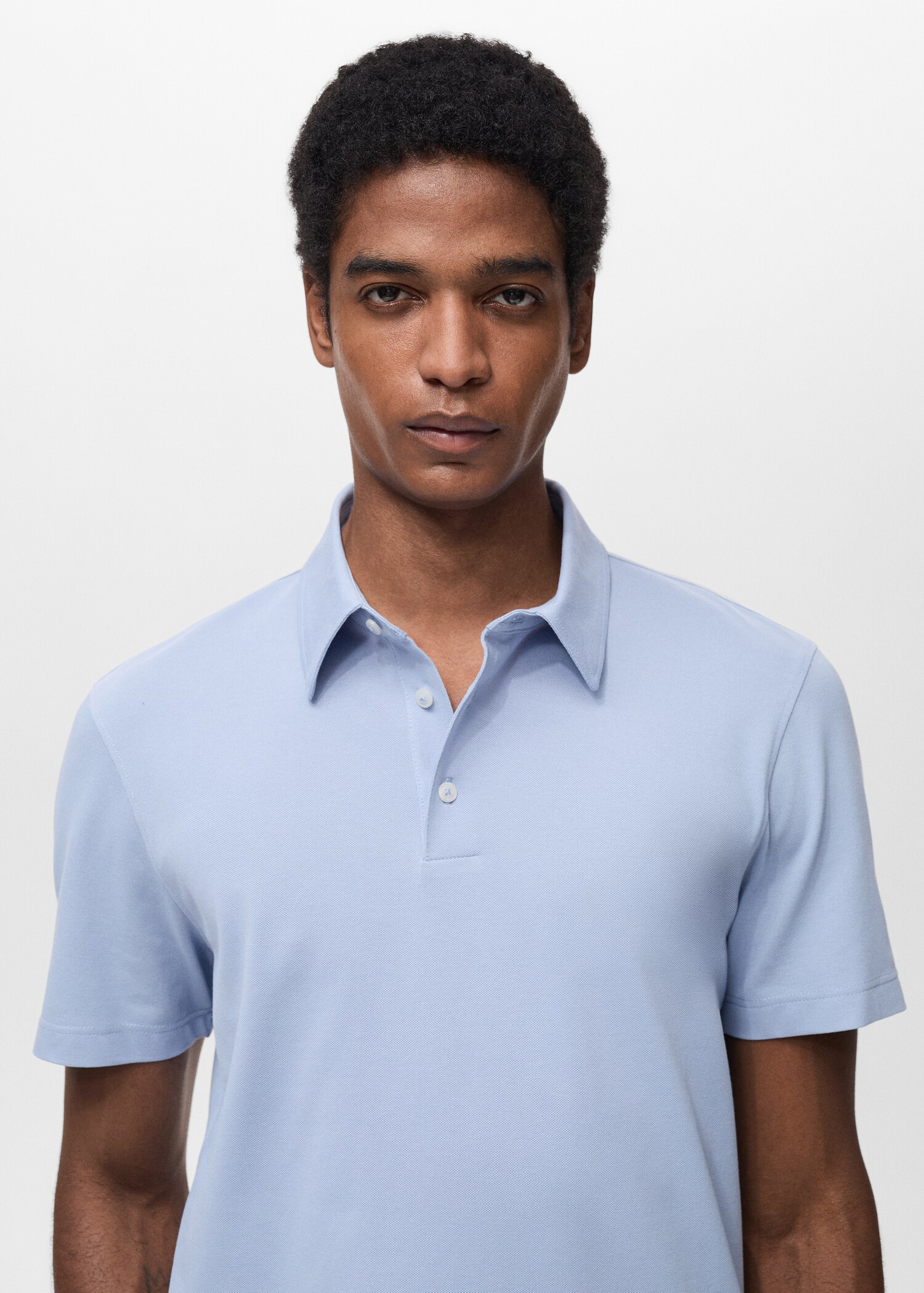 Slim-fit cotton-piqué polo shirt - Details of the article 1