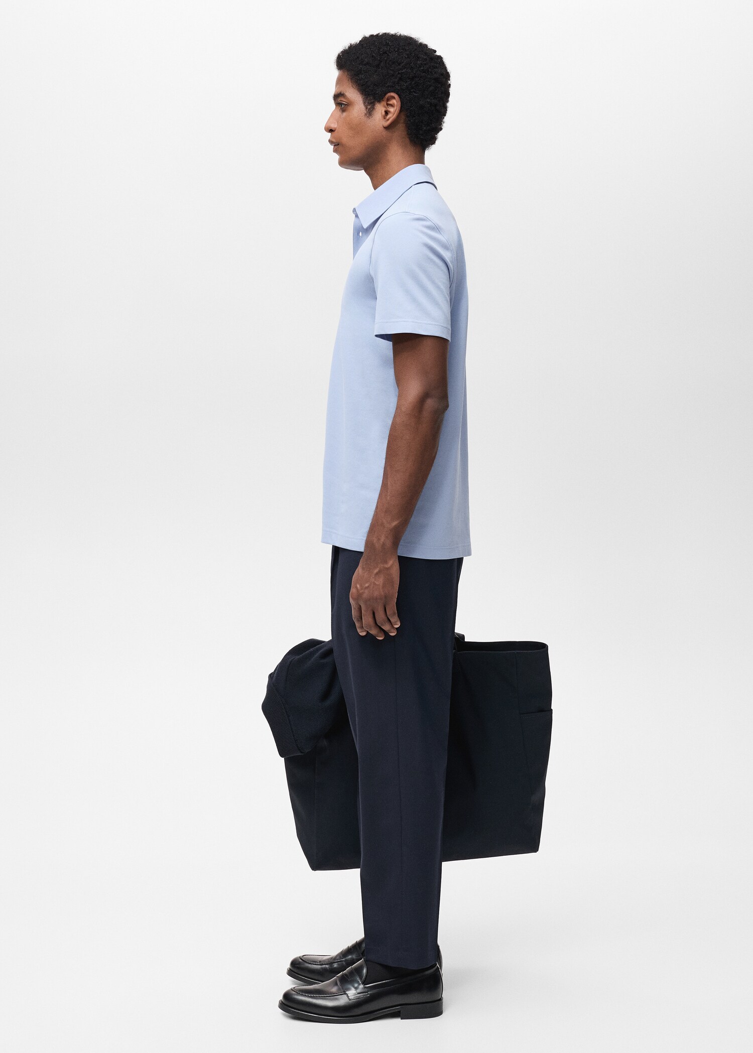 Slim-fit cotton-piqué polo shirt - Details of the article 2
