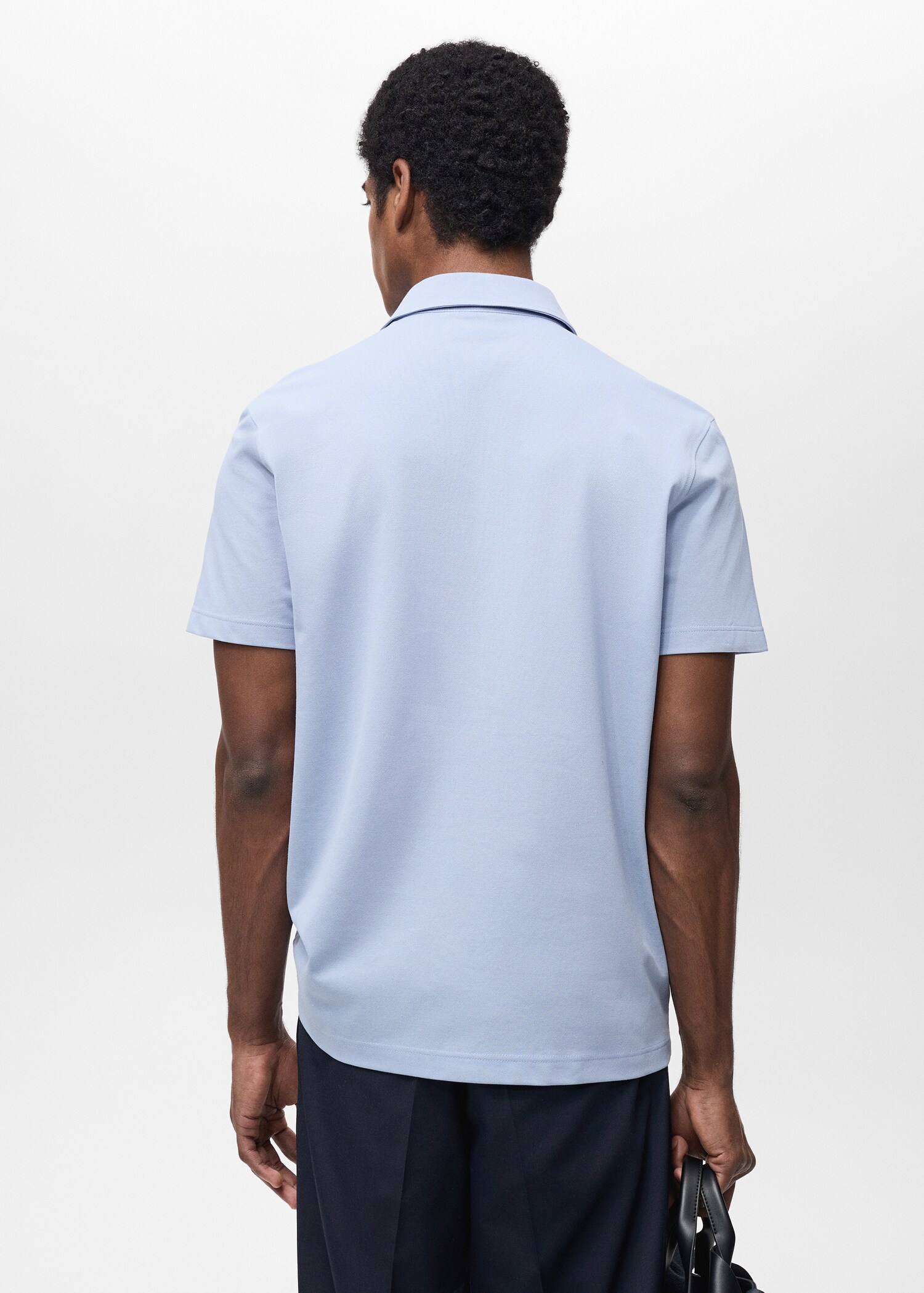 Slim-fit cotton-piqué polo shirt - Reverse of the article