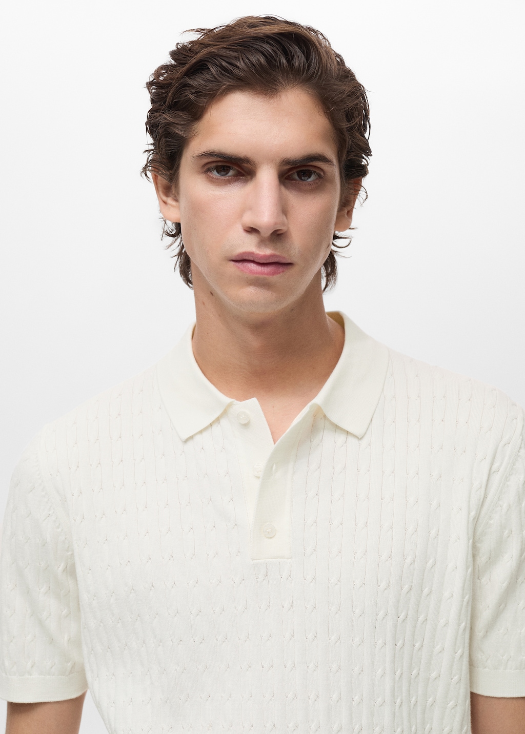 Pure cotton cable-knit polo shirt | Polo Ralph Lauren | | Simons