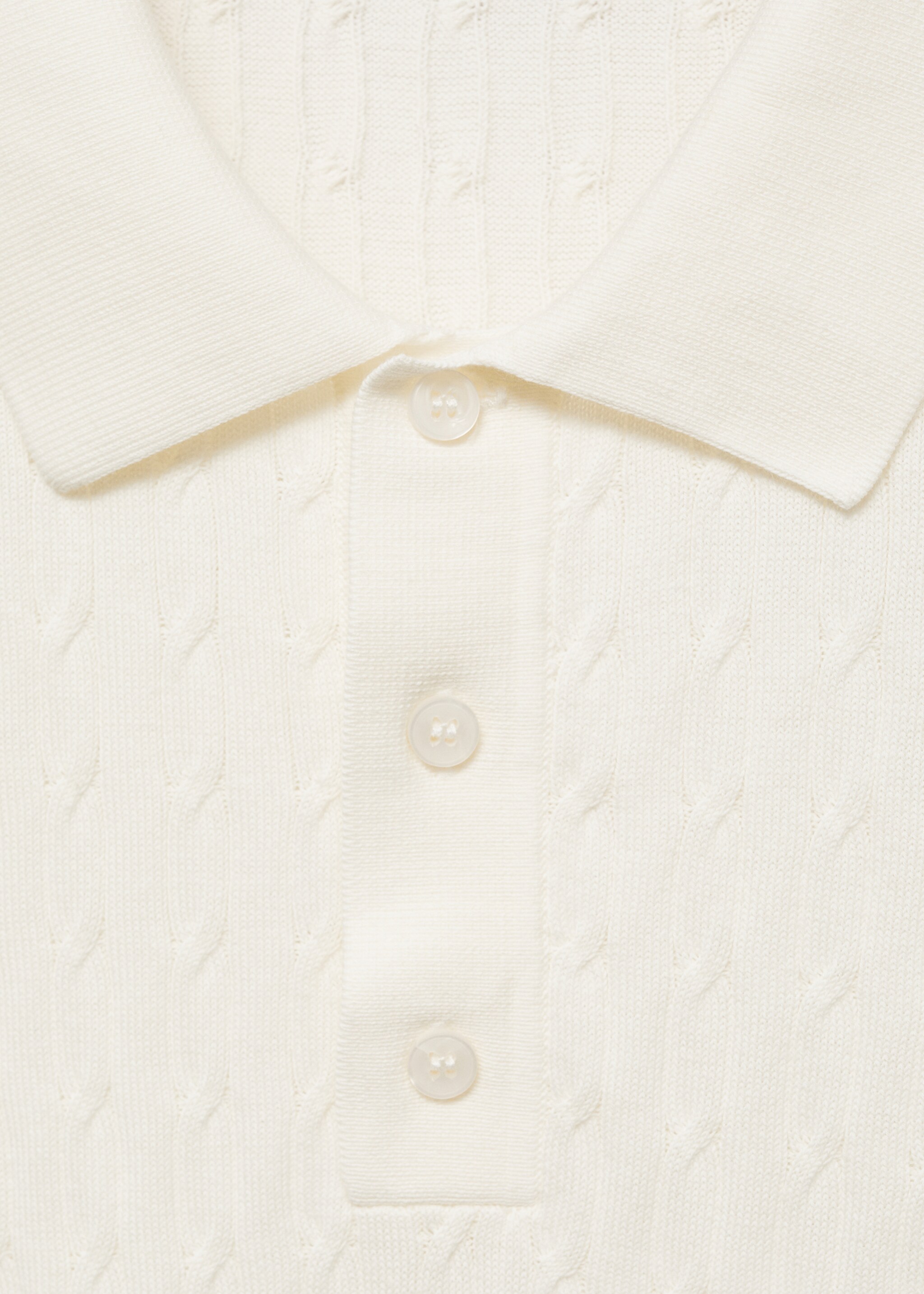 100% cotton braided knitted polo shirt - Details of the article 8