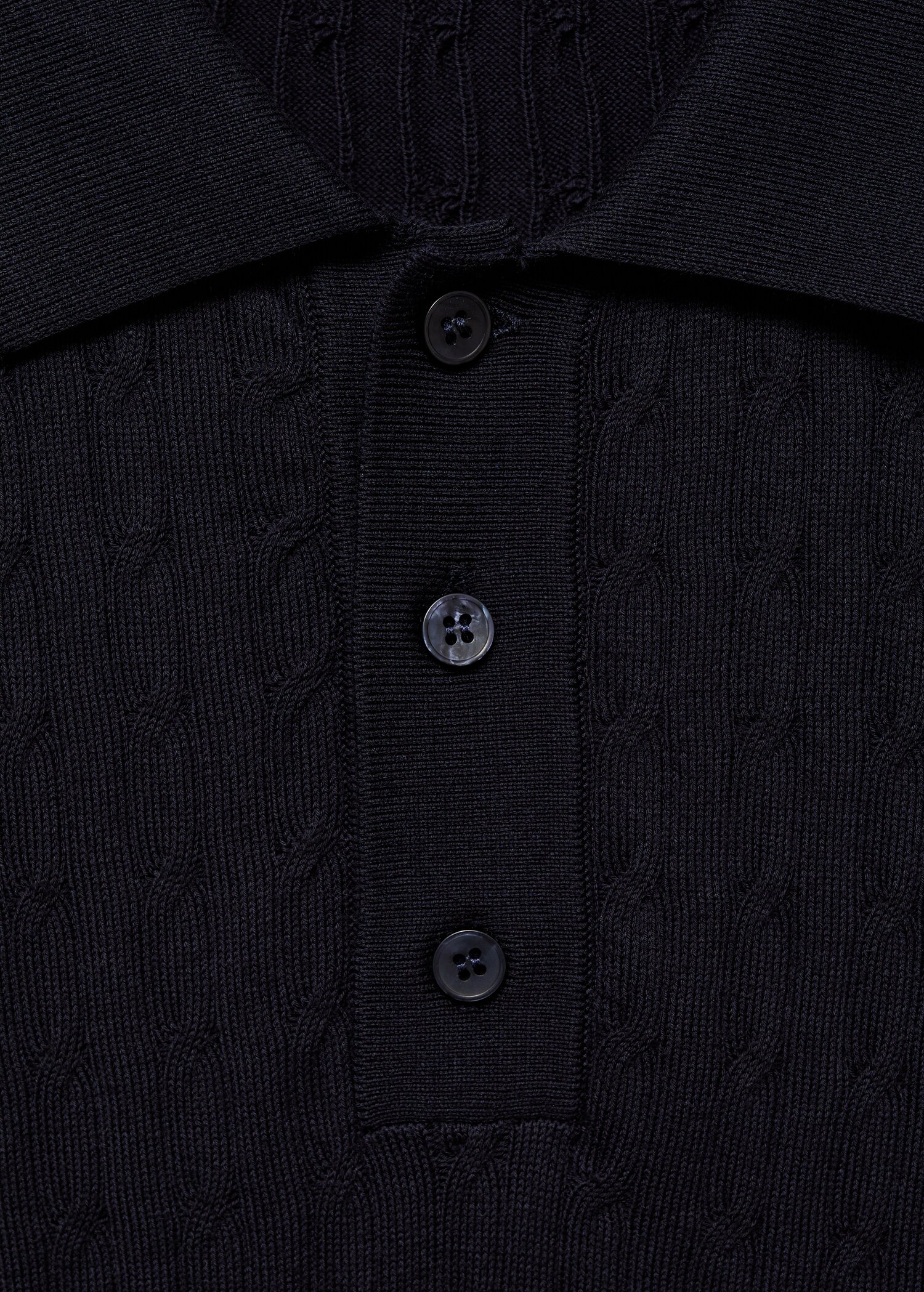 100% cotton braided knitted polo shirt - Details of the article 8