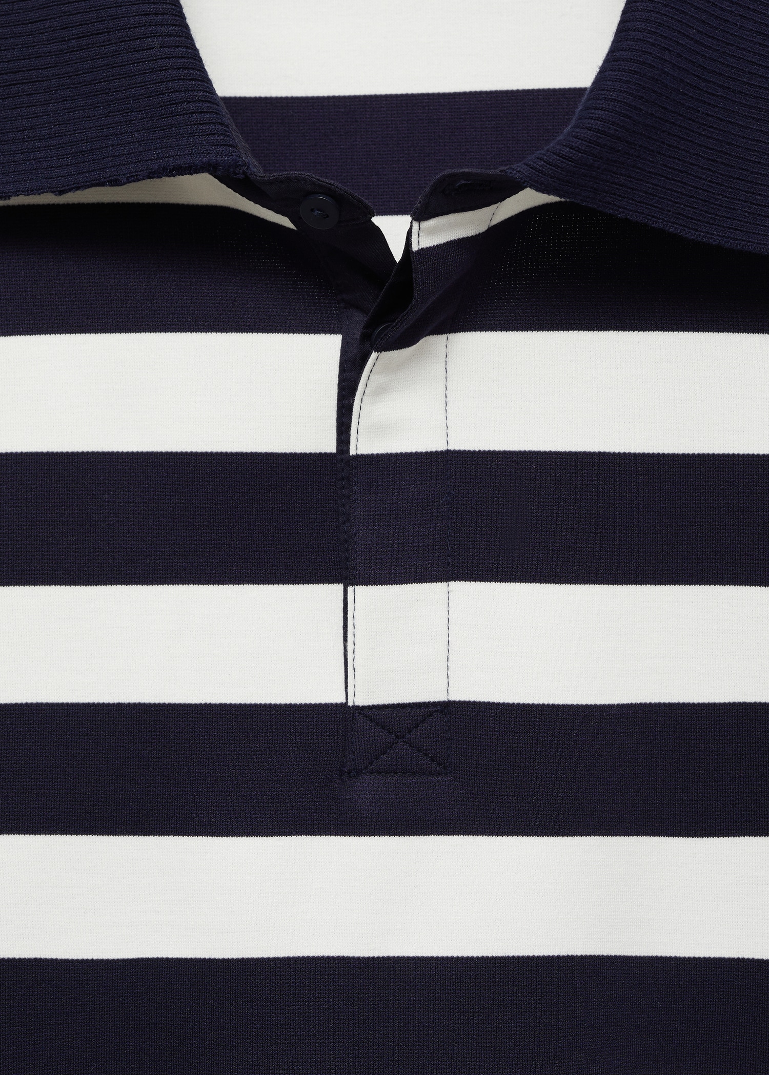 Striped polo-neck sweatshirt - Details of the article 8