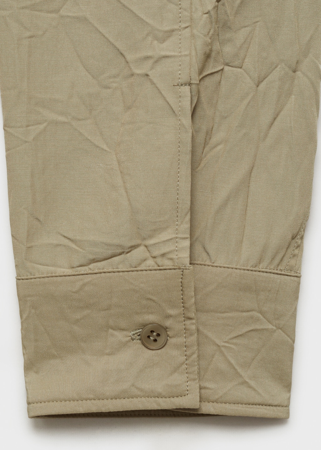 Crew-neck shirt with wrinkled effect