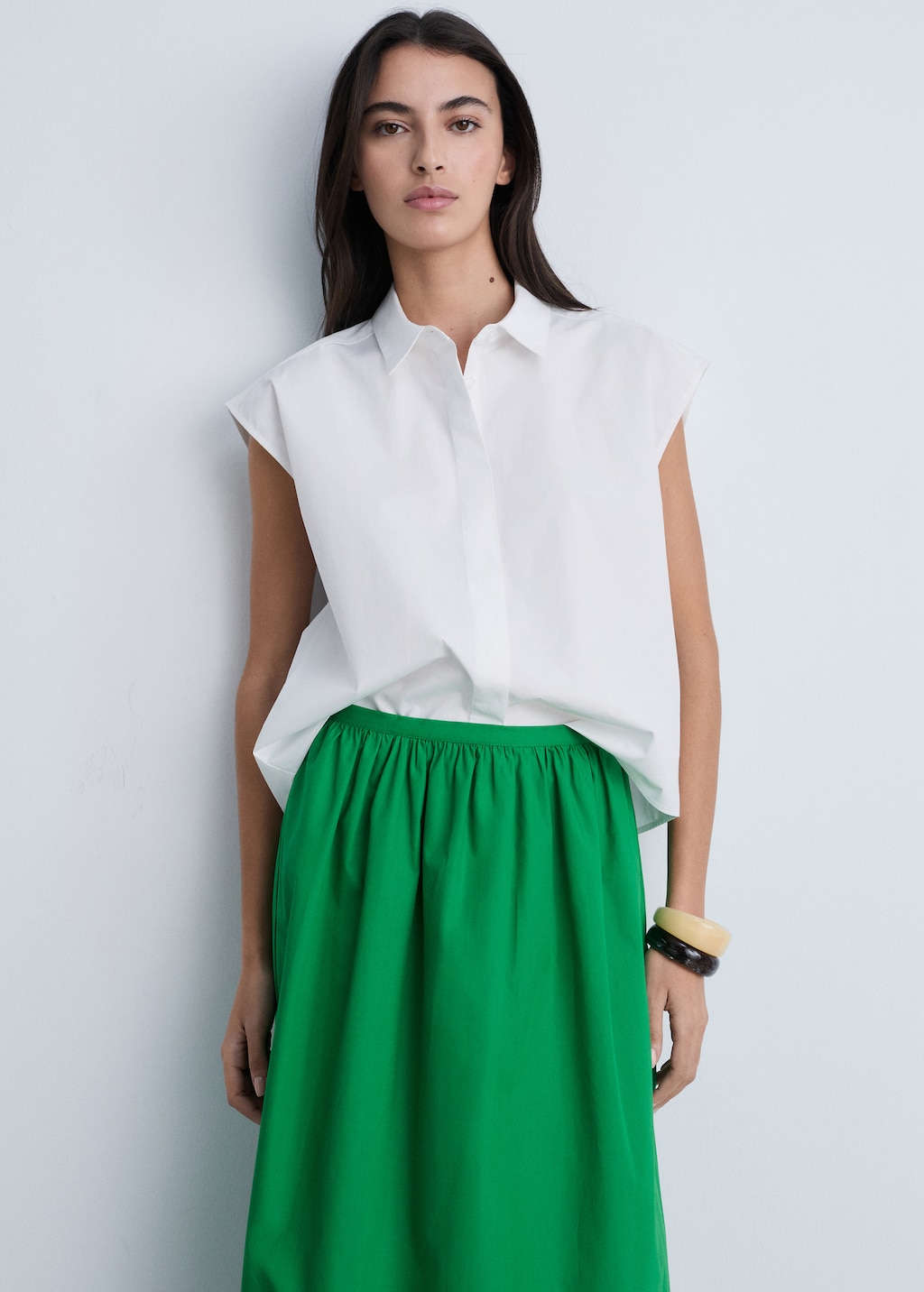 Flared cotton skirt - Women | MANGO USA