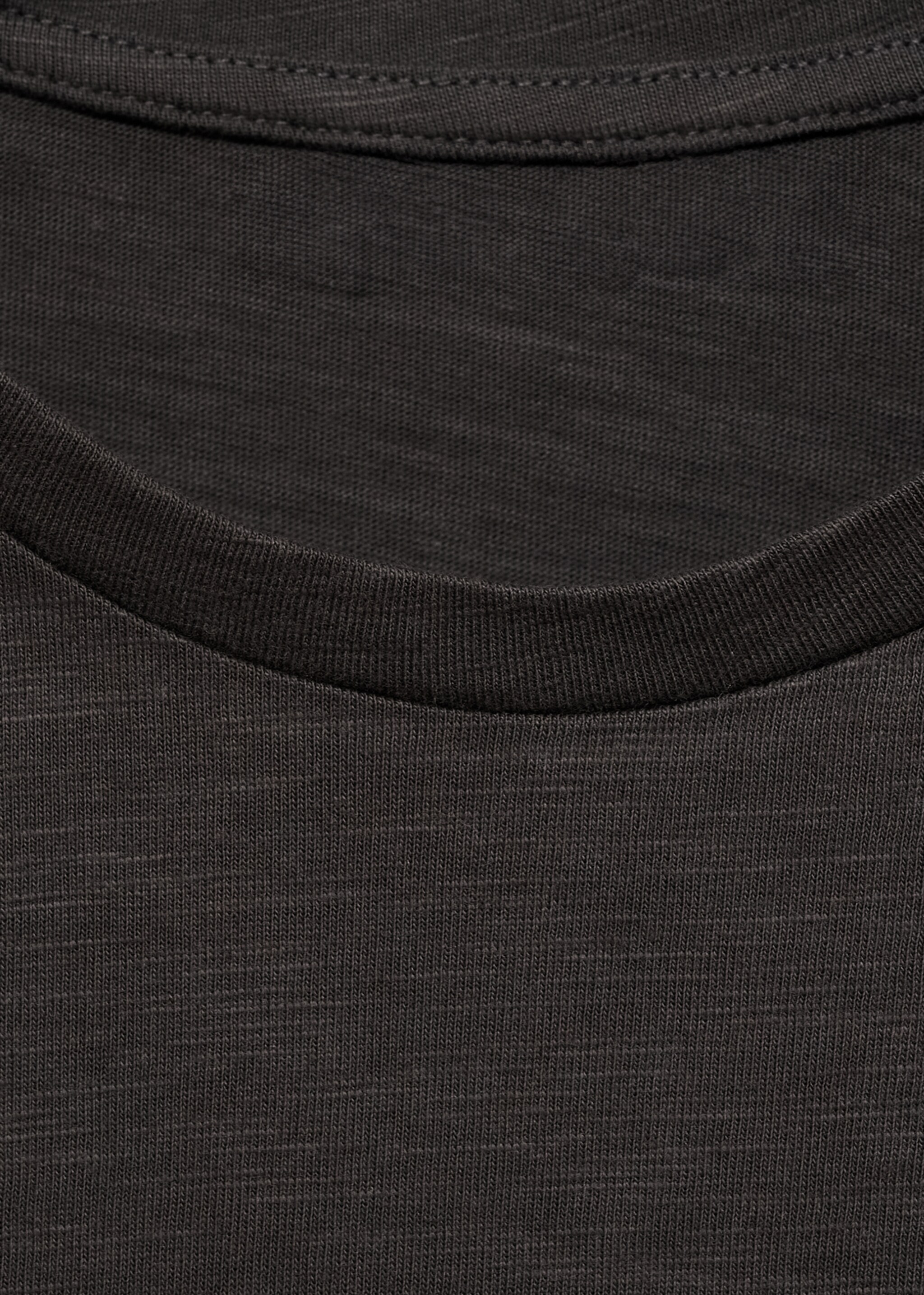 Knot detail T-shirt - Details of the article 8, Charcoal. Ref: 87034783-00.