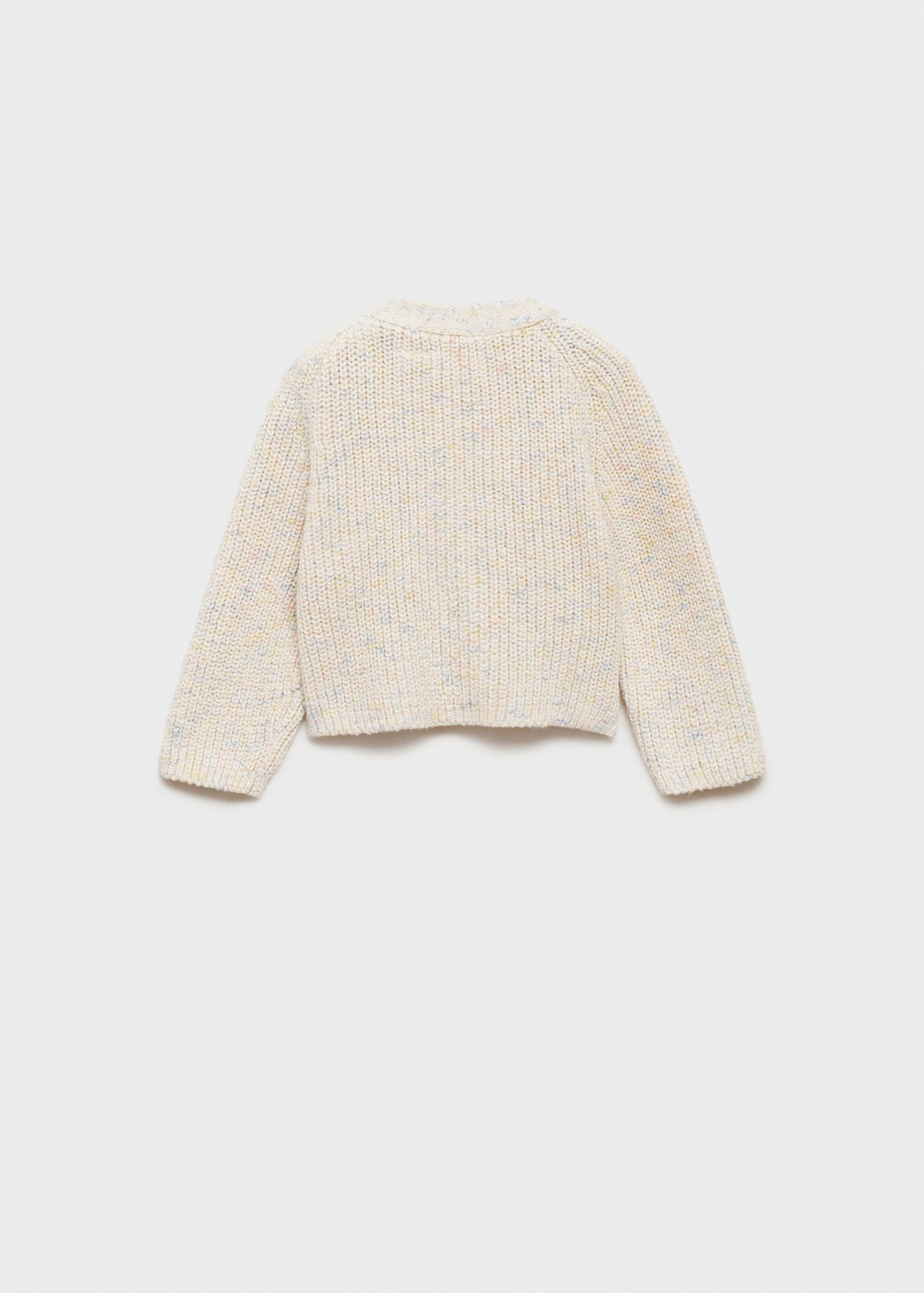 Flecked knit cardigan - Reverse of the article