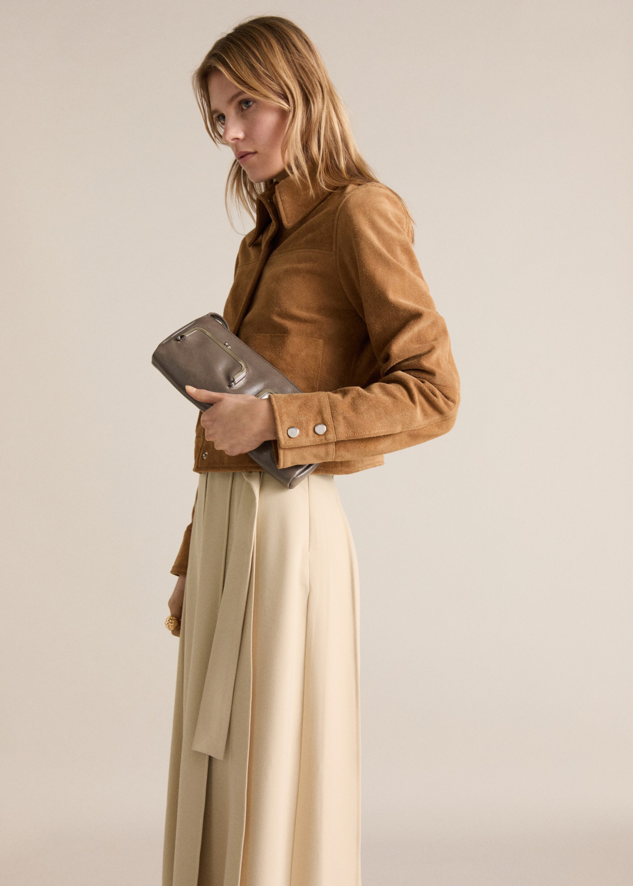 Suede leather jacket - Medium plane