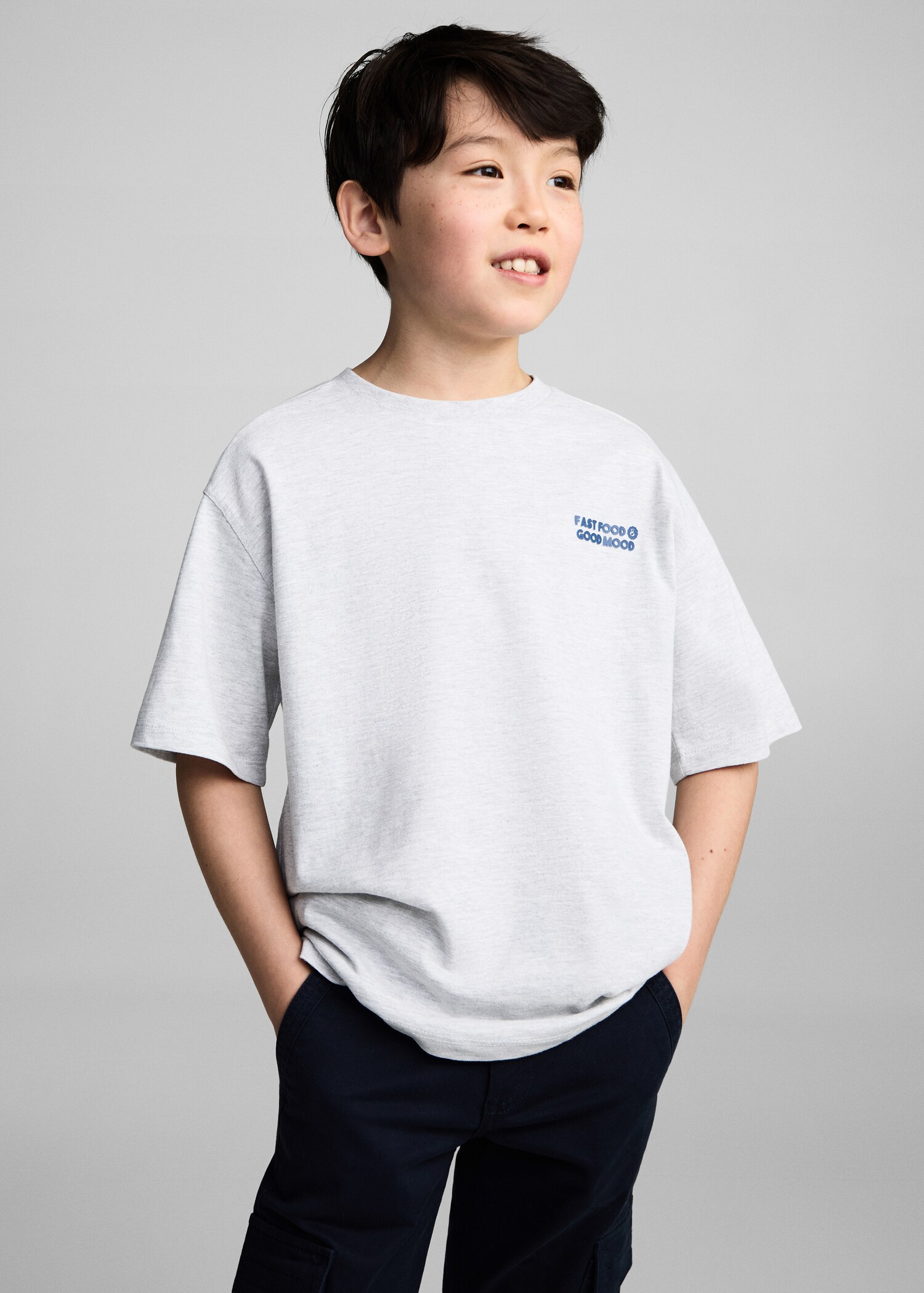Camiseta algodón estampada - Plano medio