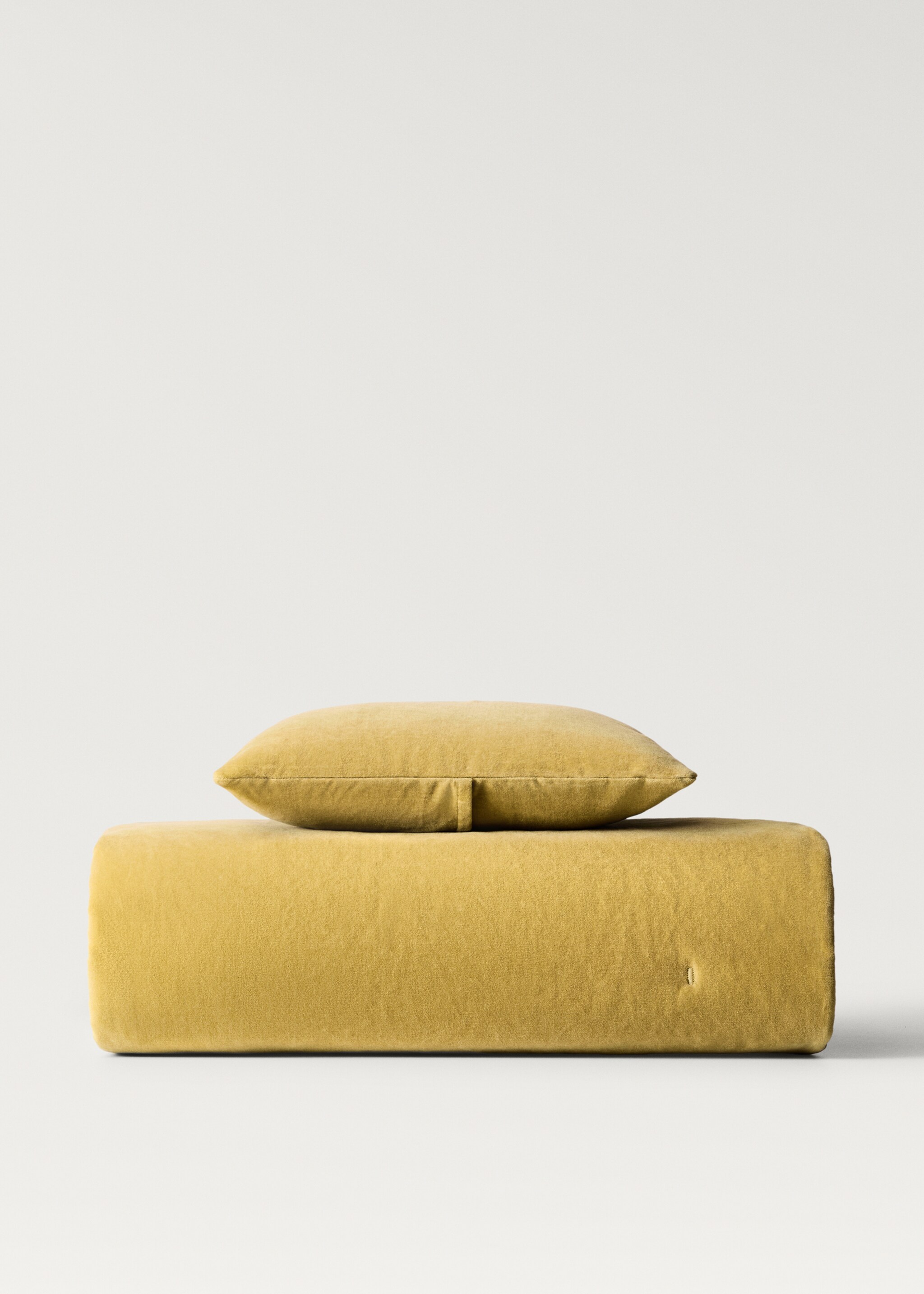 Garment-dyed cotton velvet cot duvet cover - Article without model