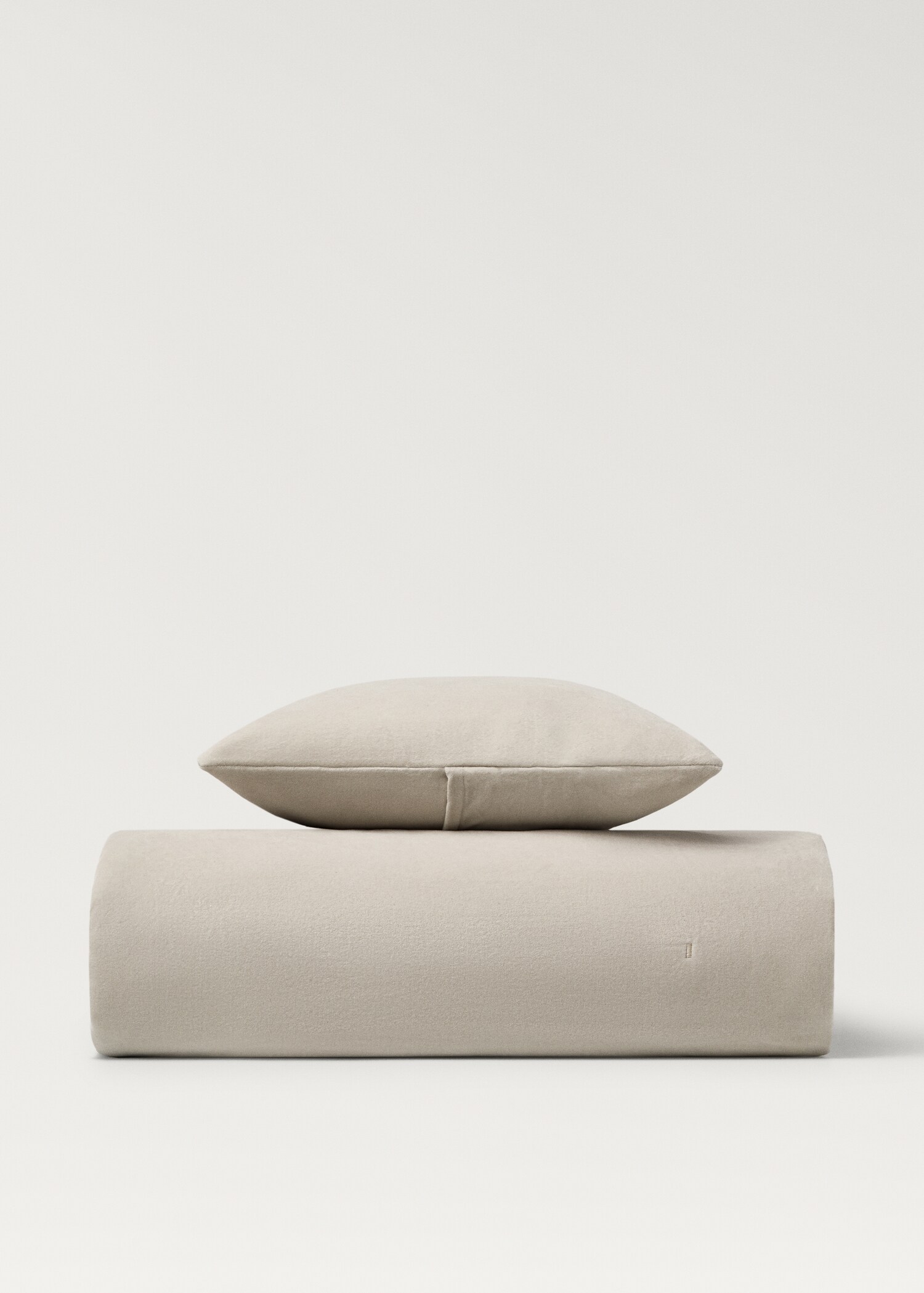 Garment-dyed cotton velvet cot duvet cover - Details of the article 4