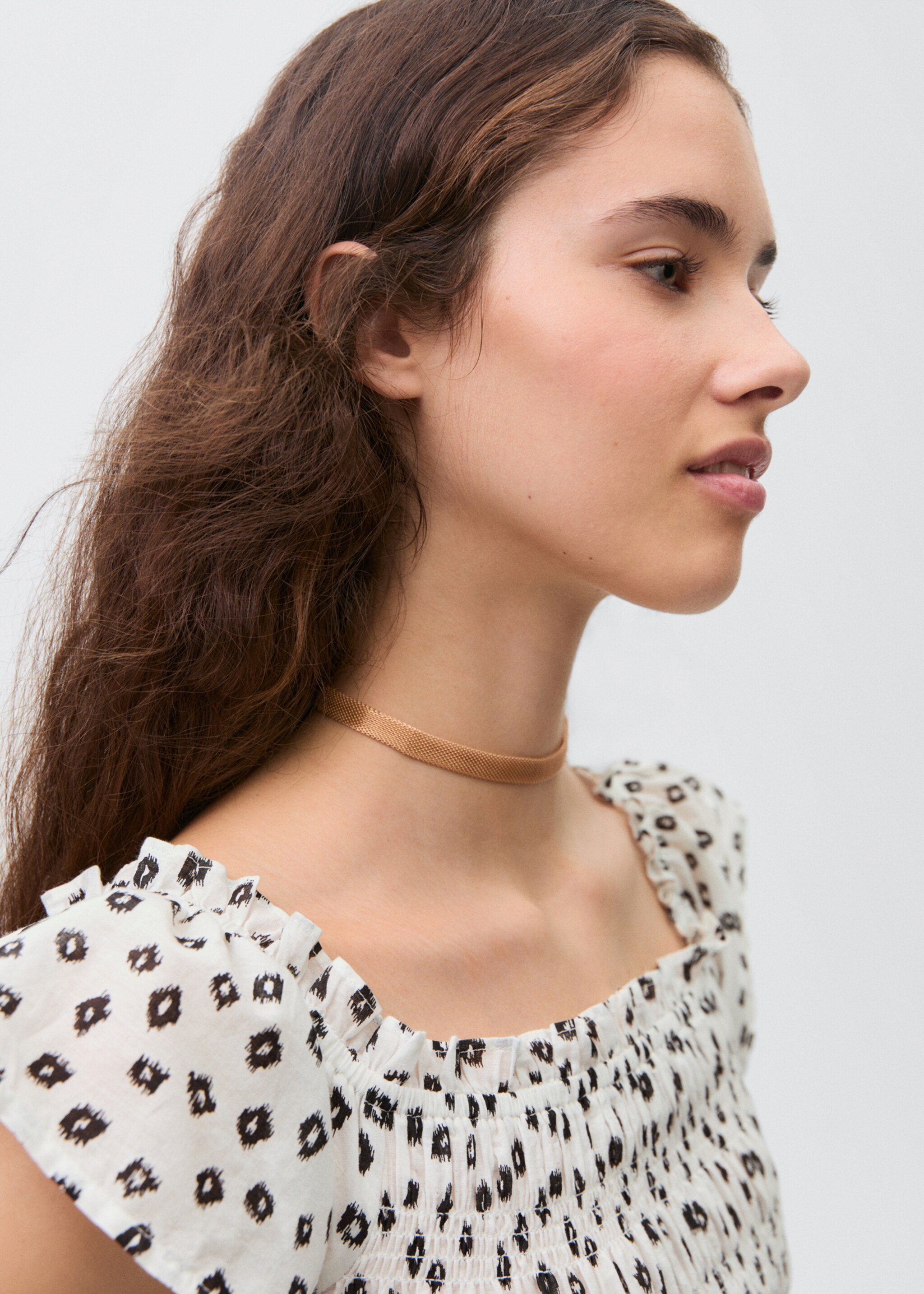 Ruffles printed blouse - Details of the article 1