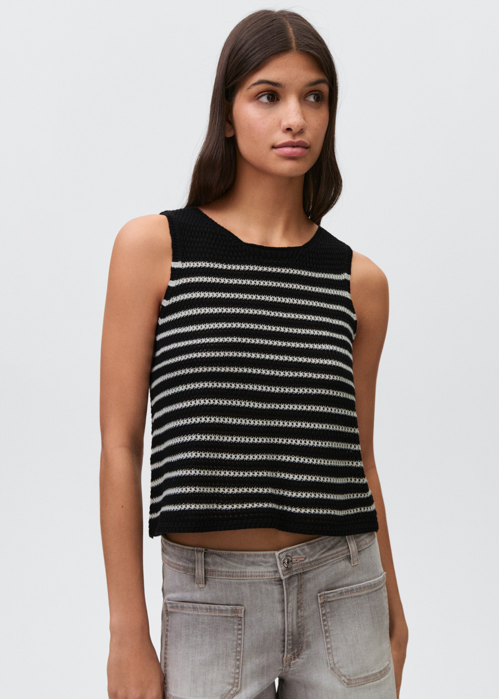 Top maglia righe - Piano medio
