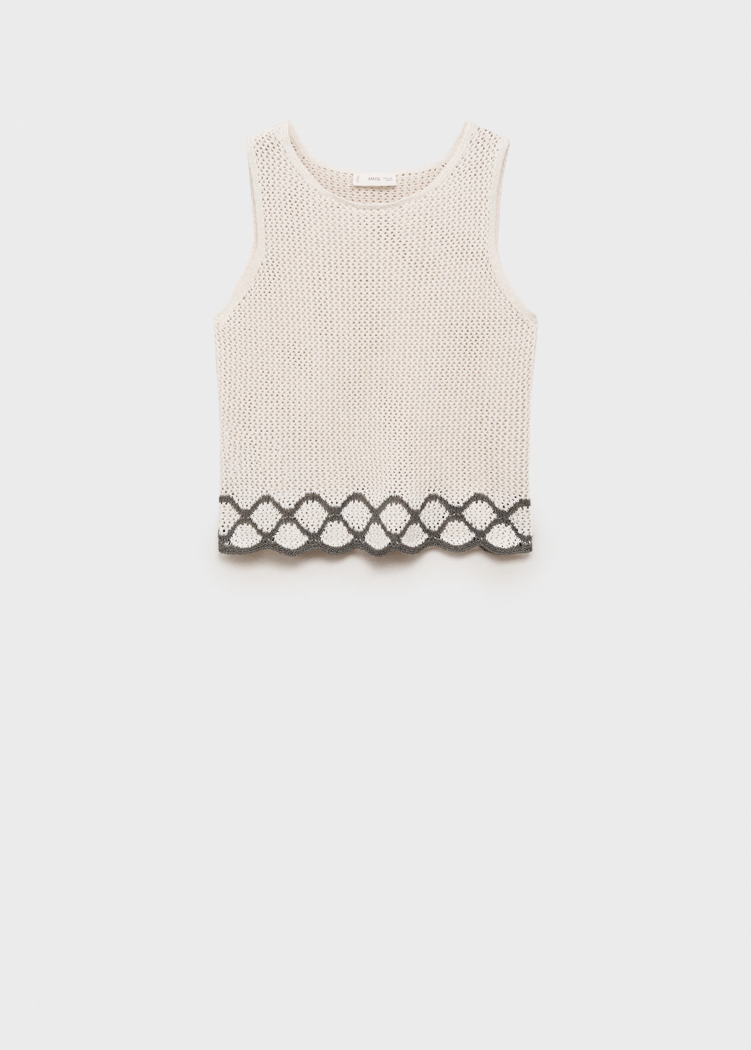 Top din tricot cu detalii contrastante - Articol fără model