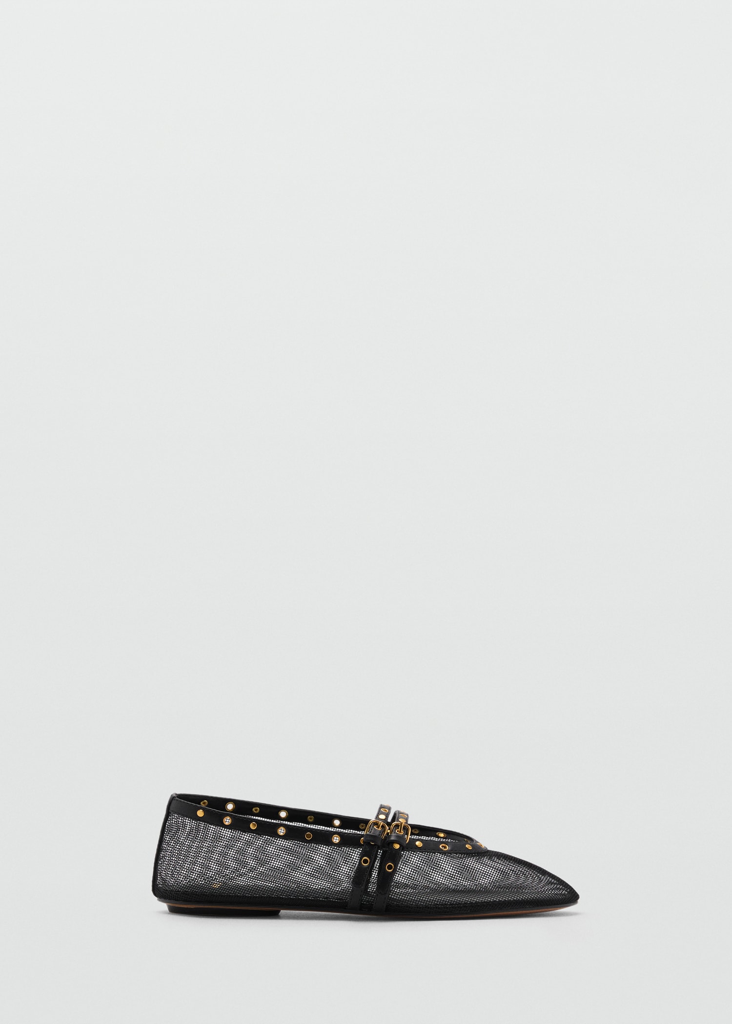 Mesh ballet flats with die-cut details - Article without model
