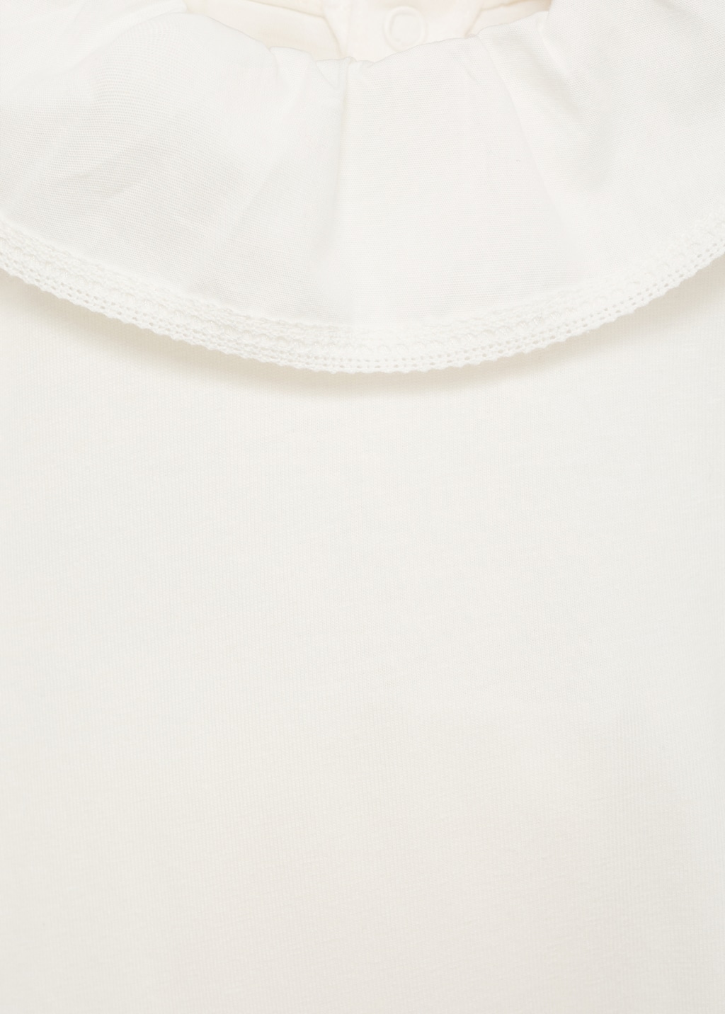 Cotton bodysuit with Peter Pan collar