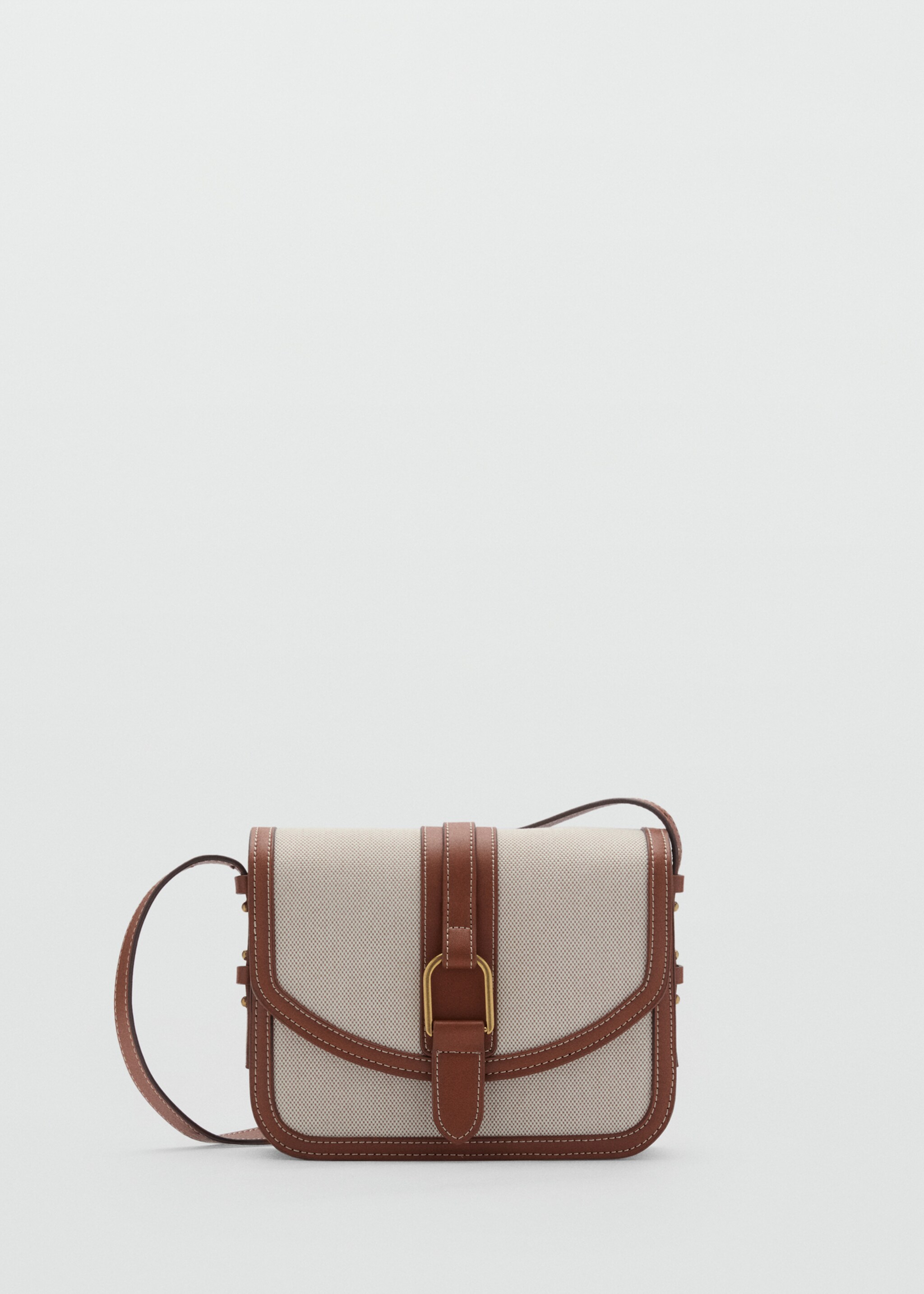 Contrasting canvas shoulder bag - Article without model