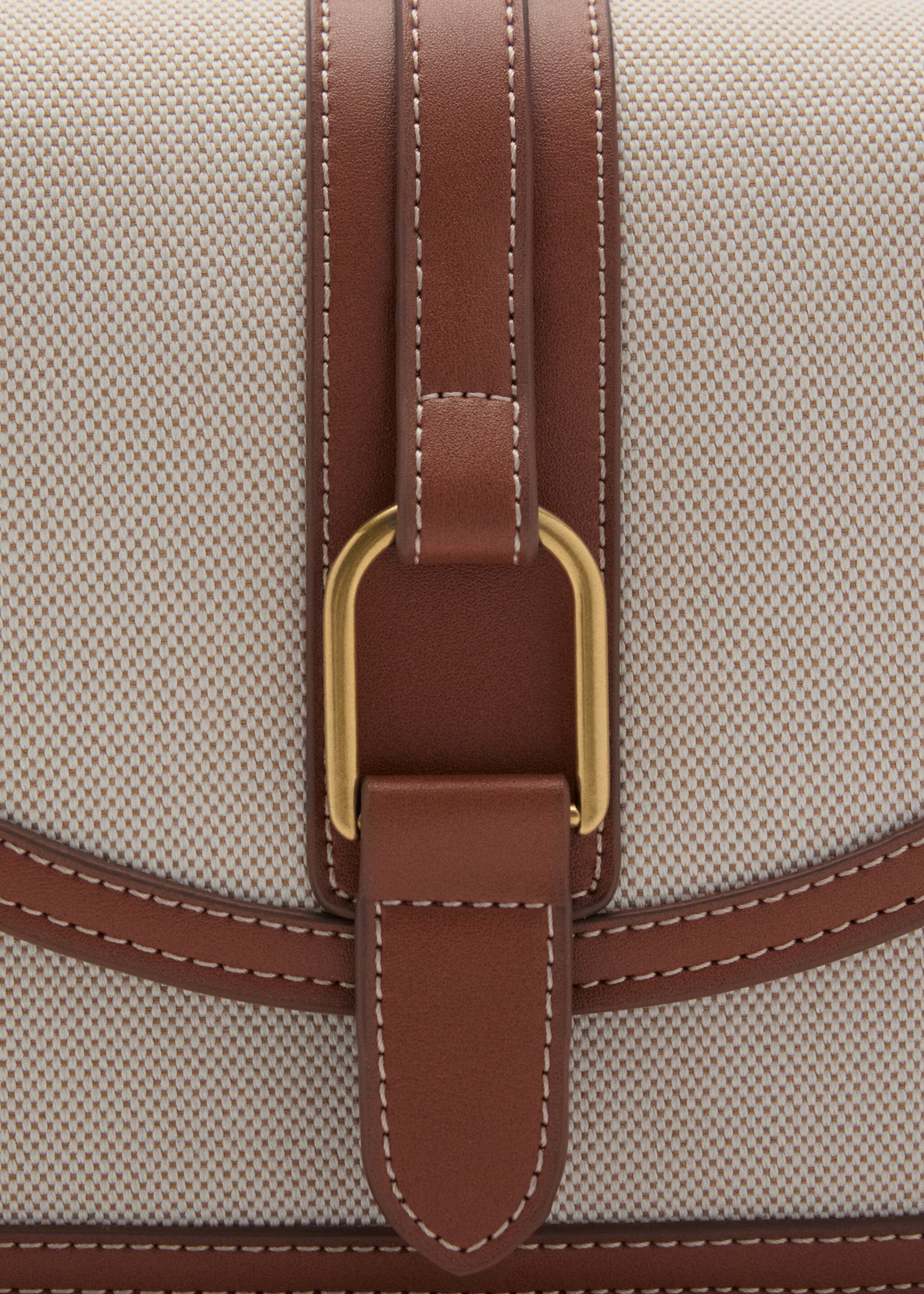 Contrasting canvas shoulder bag - Details of the article 1