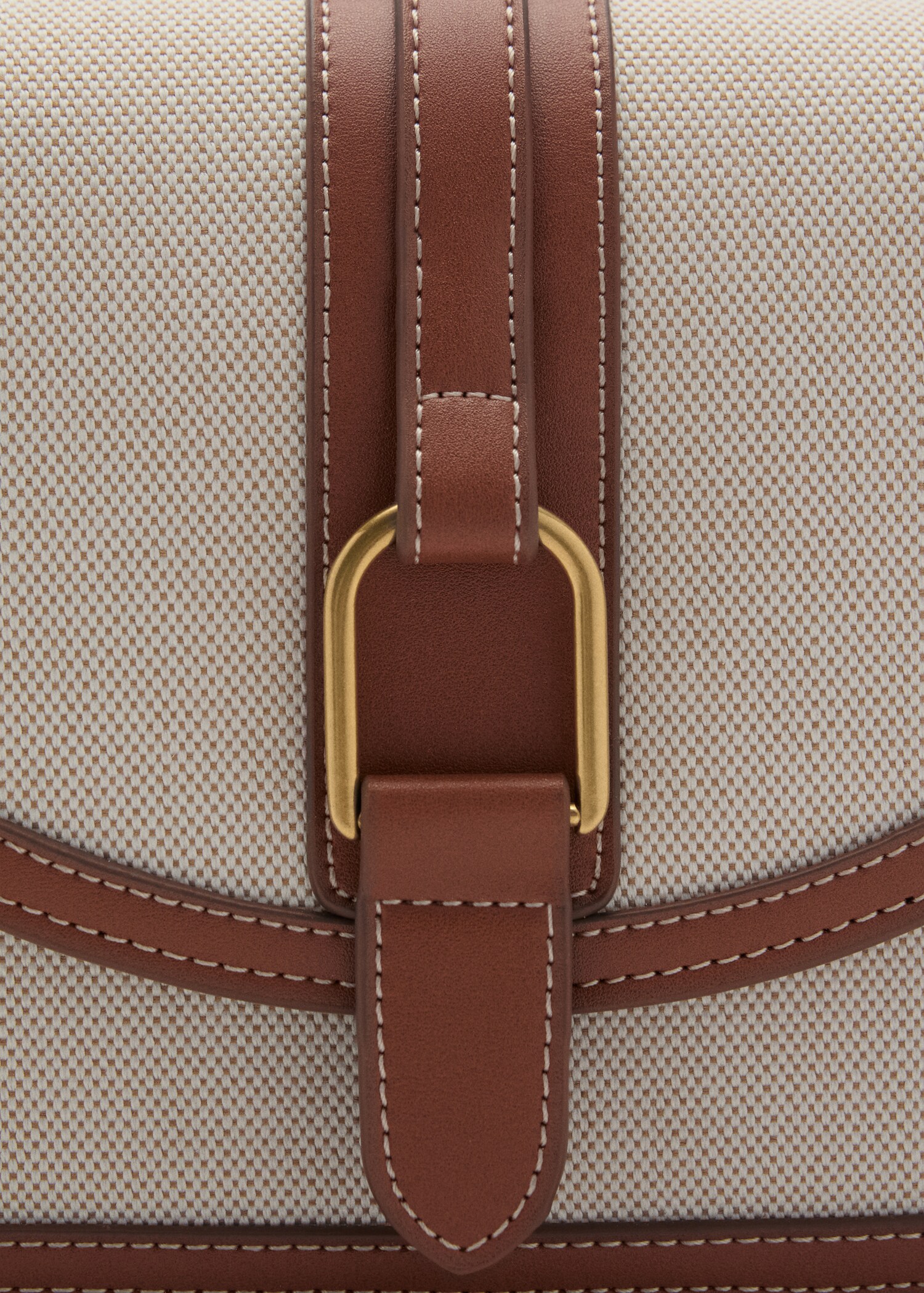 Contrasting canvas shoulder bag - Details of the article 1
