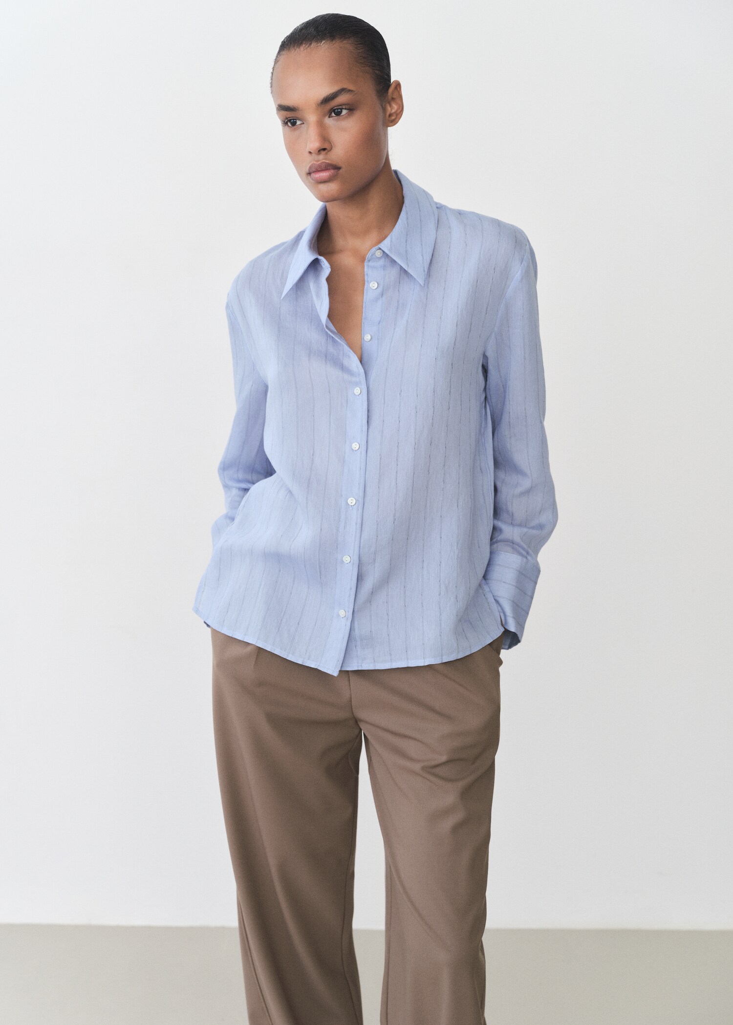 Stripe-print shirt - Medium plane