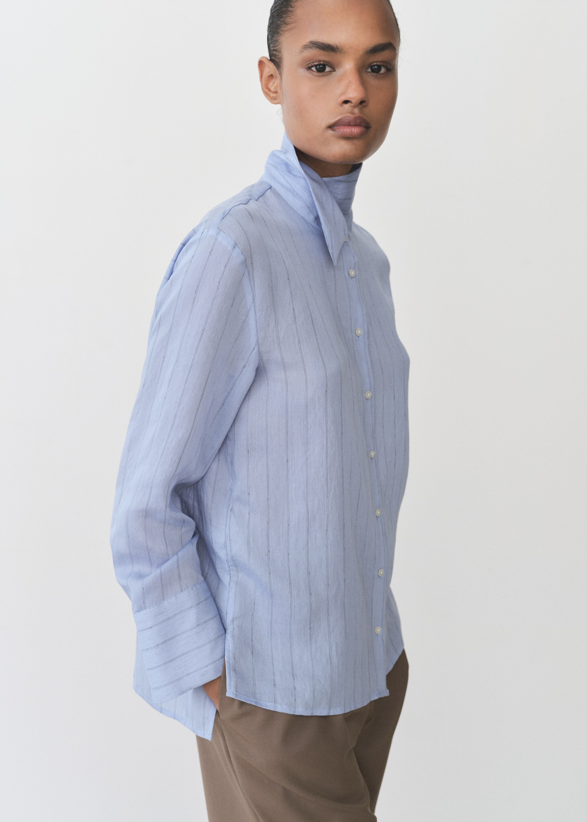 Stripe-print shirt - Details of the article 2