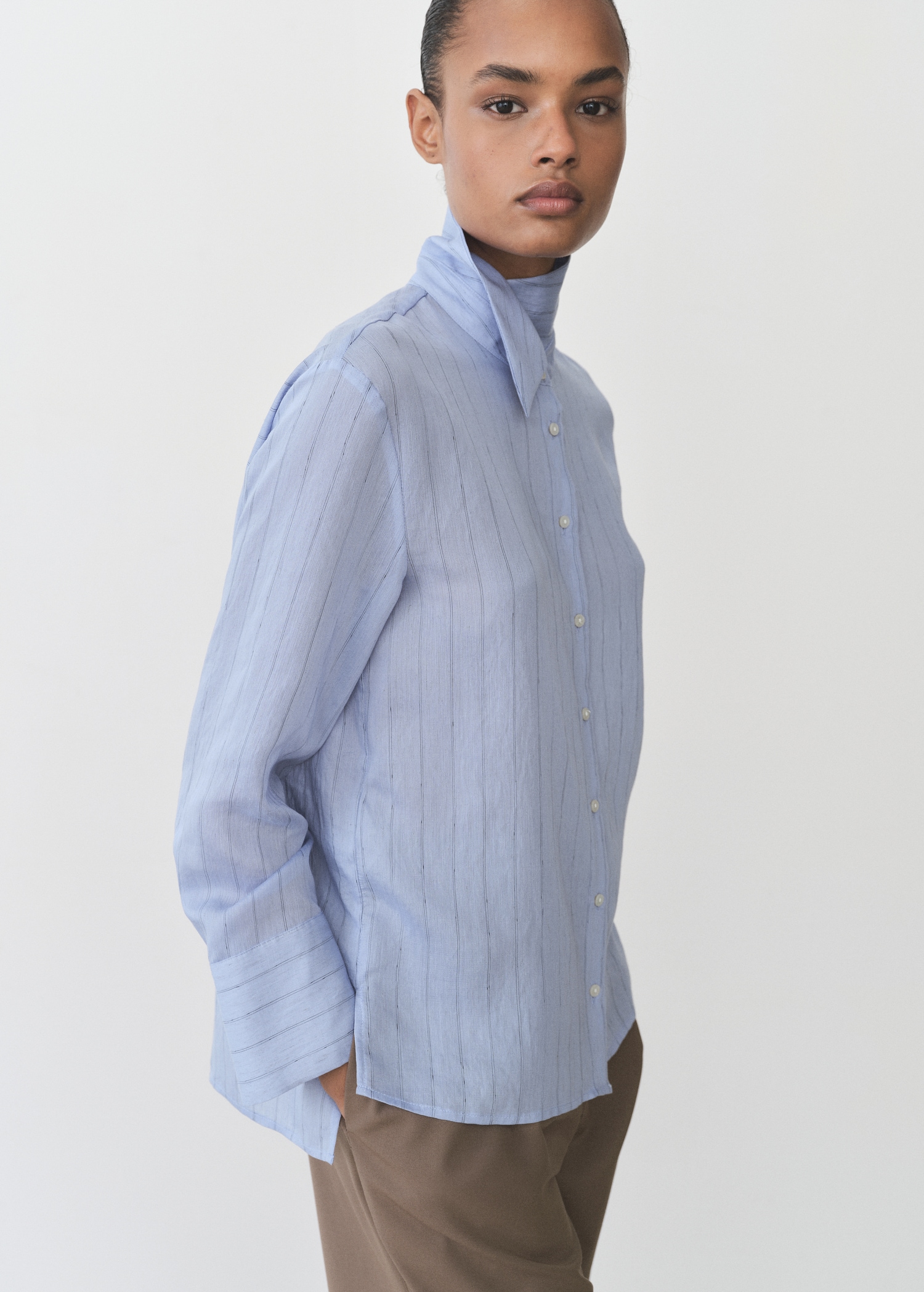 Stripe-print shirt - Details of the article 2