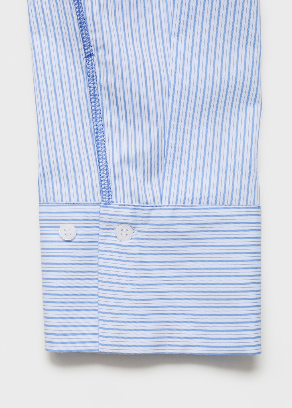 Striped cropped shirt with stitching detail - Women | MANGO USA
