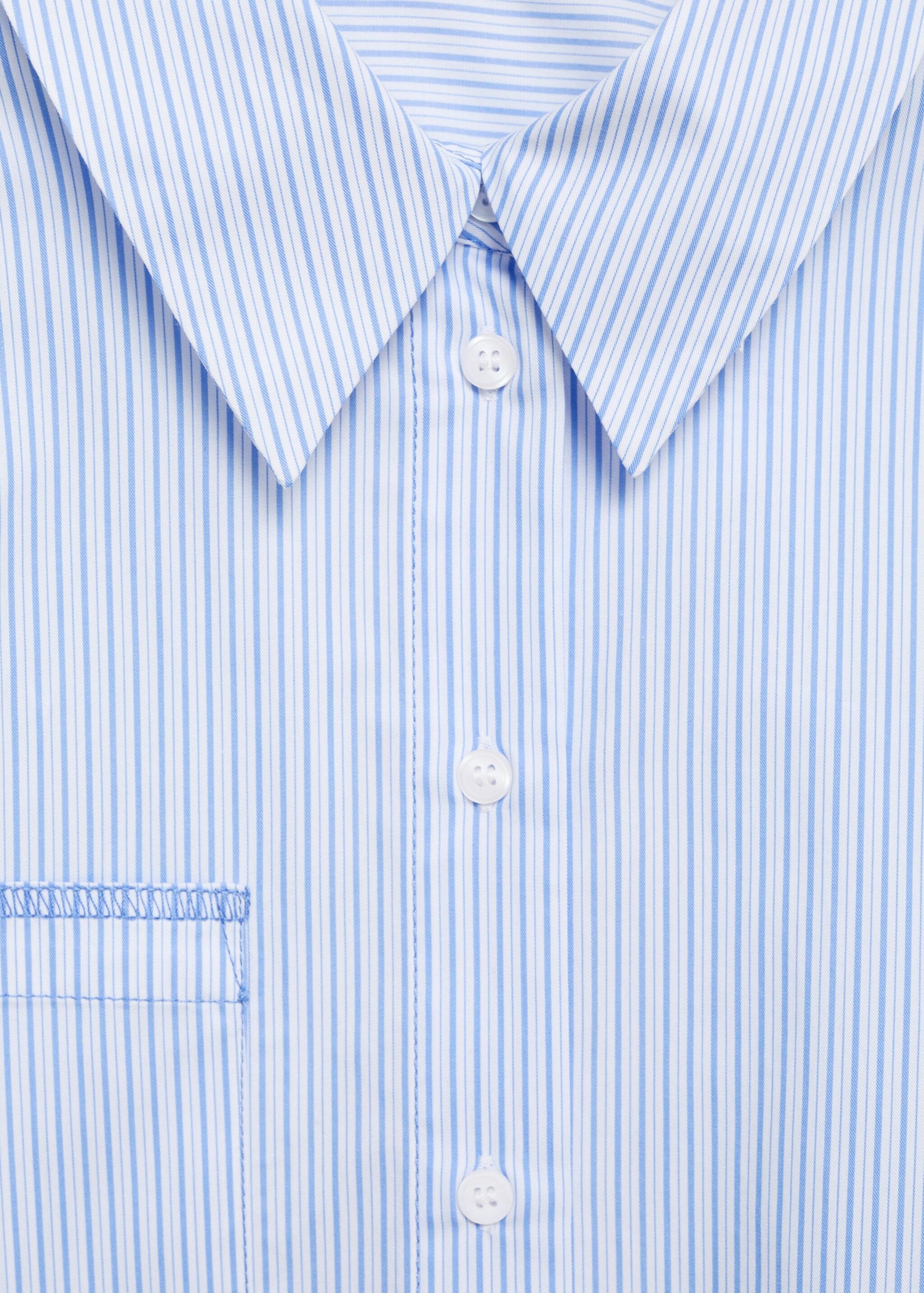 Striped cropped shirt with stitching detail - Details of the article 8