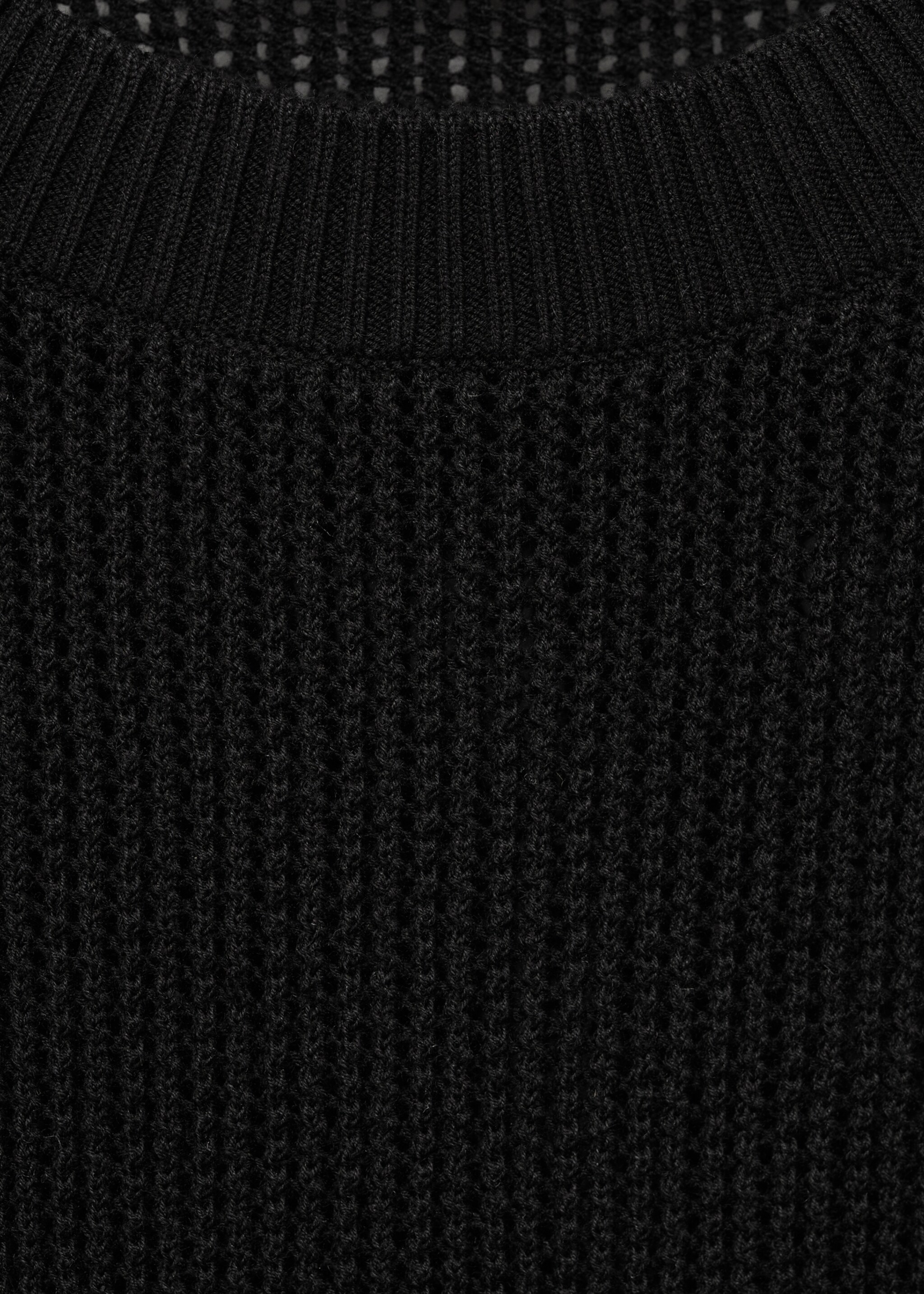 Short-sleeved openwork knitted sweater - Details of the article 8