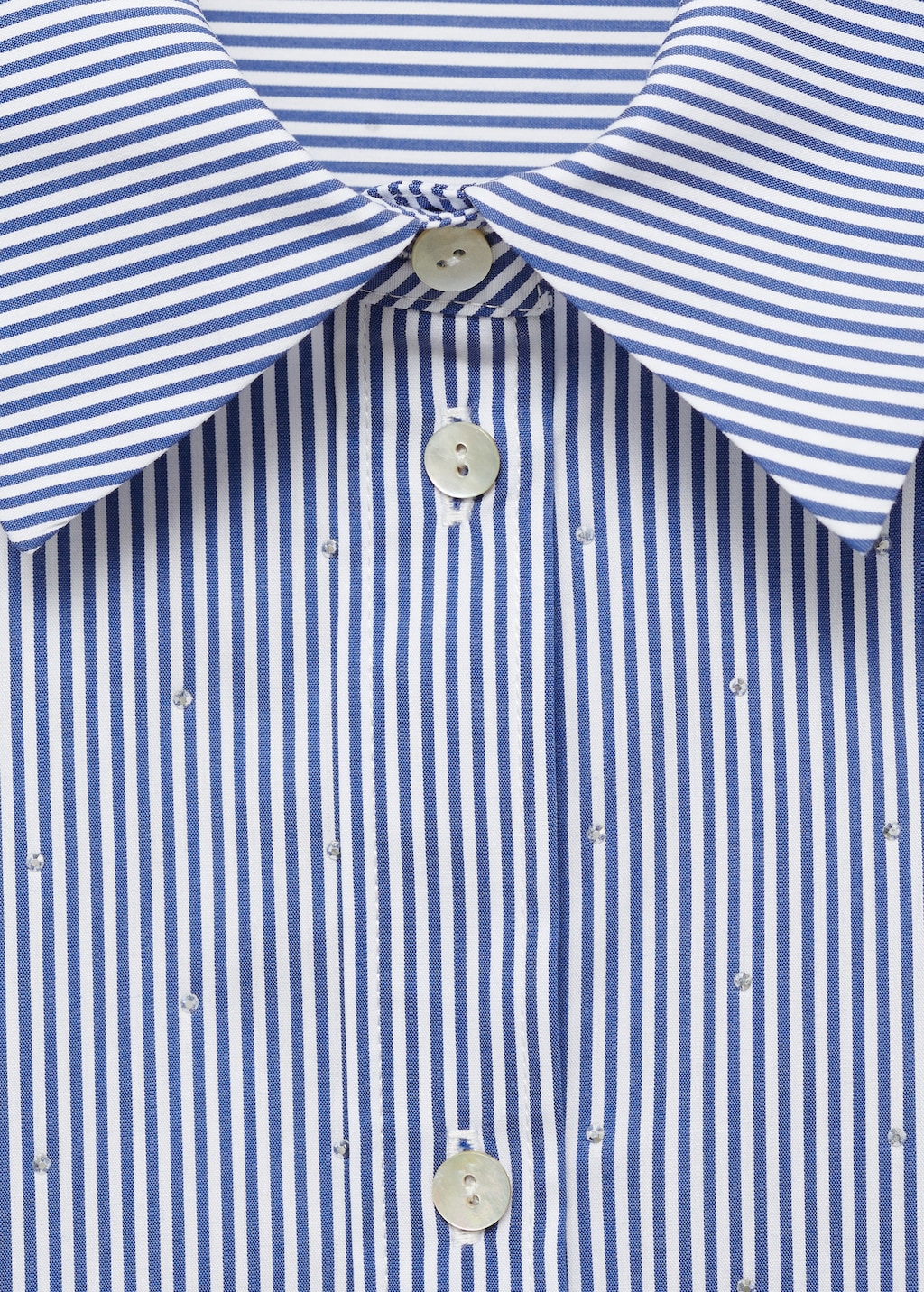 Striped shirt with rhinestone detail - Women | MANGO USA