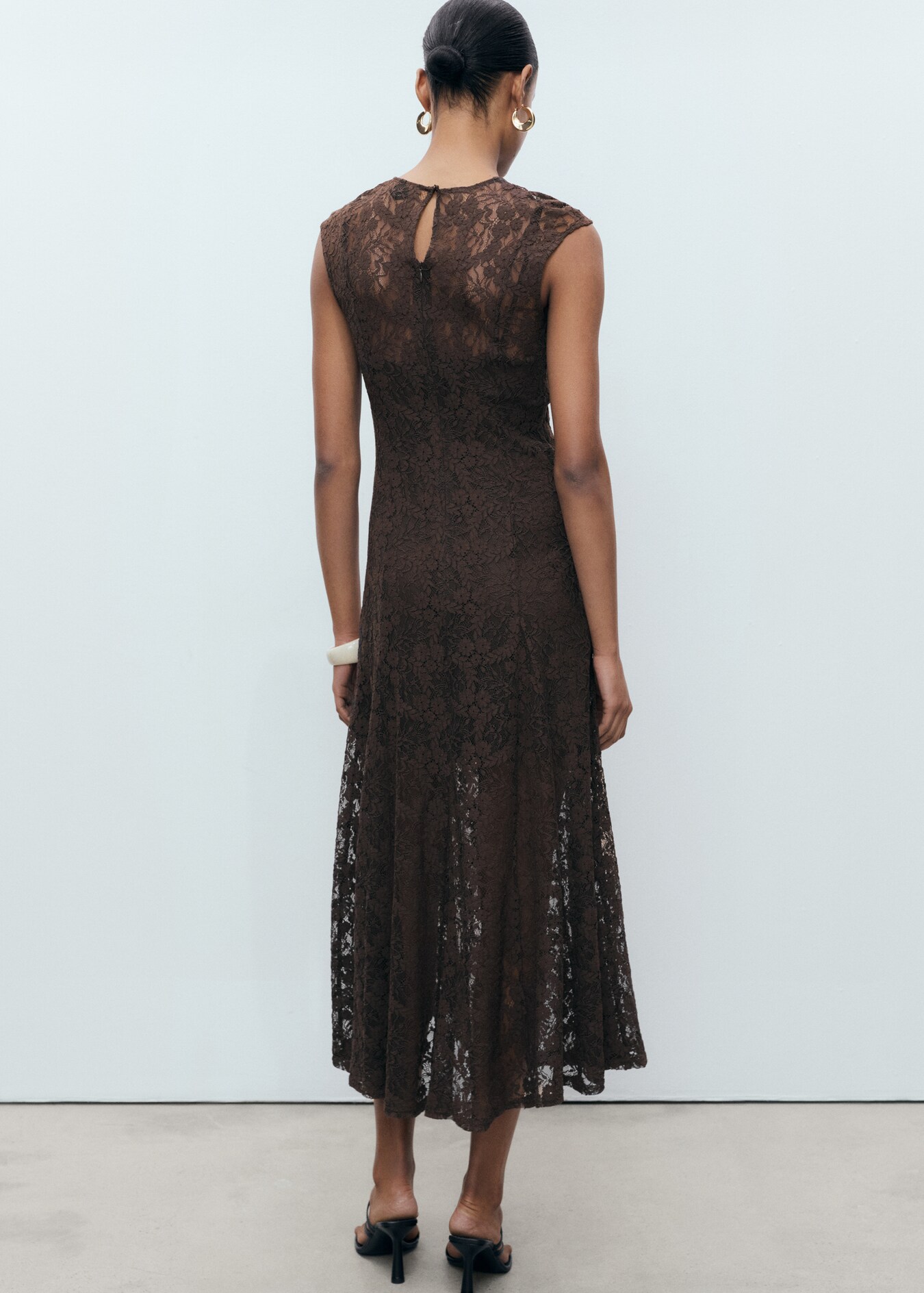 mini slip dress with lace Shona Joy - Lustre Lace Slip Mini Dress - Ivory main image 1
