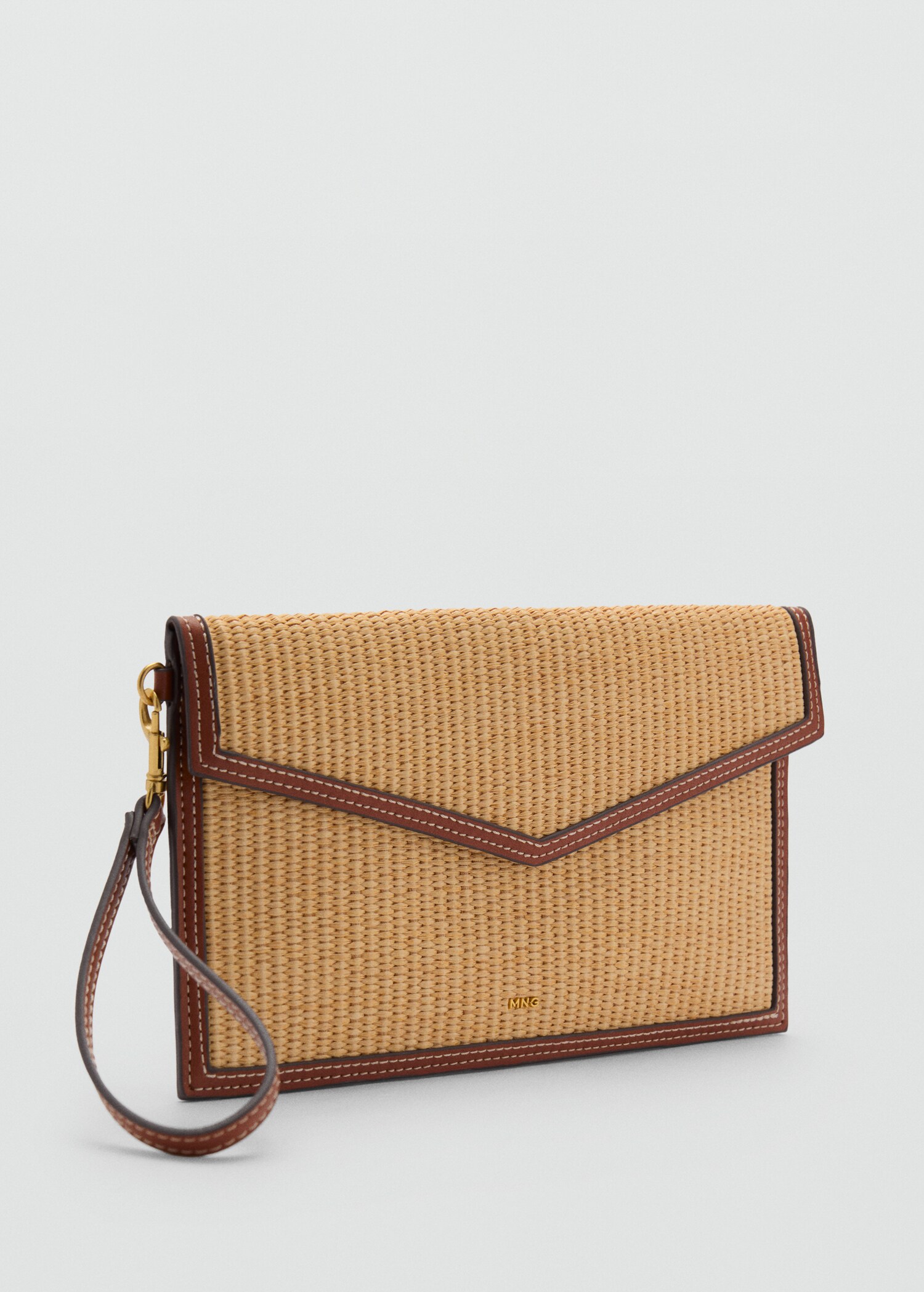 Raffia effect clutch - Medium plane