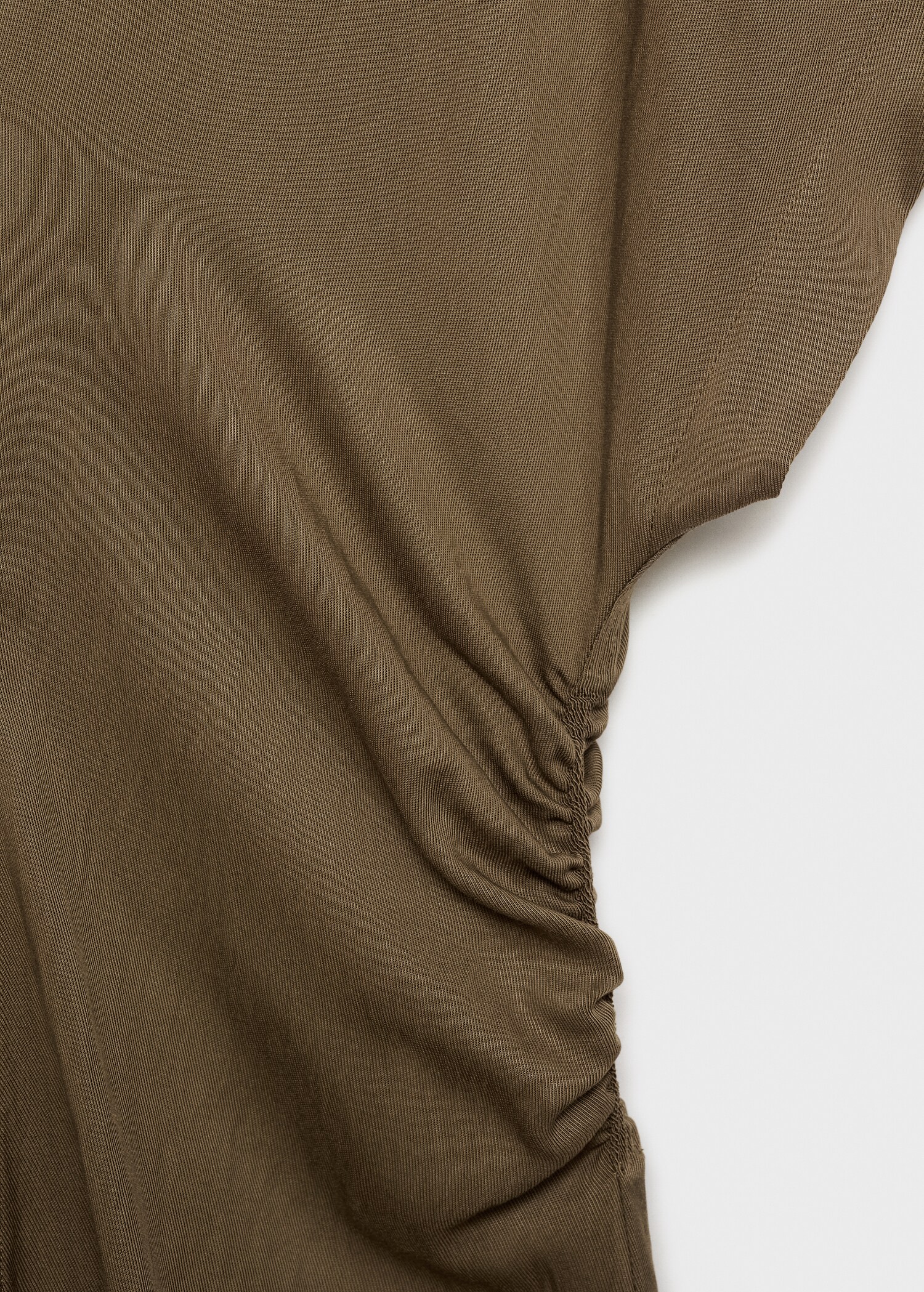 Vestido mezcla lyocell detalles drapeados - Detalle del artículo 8