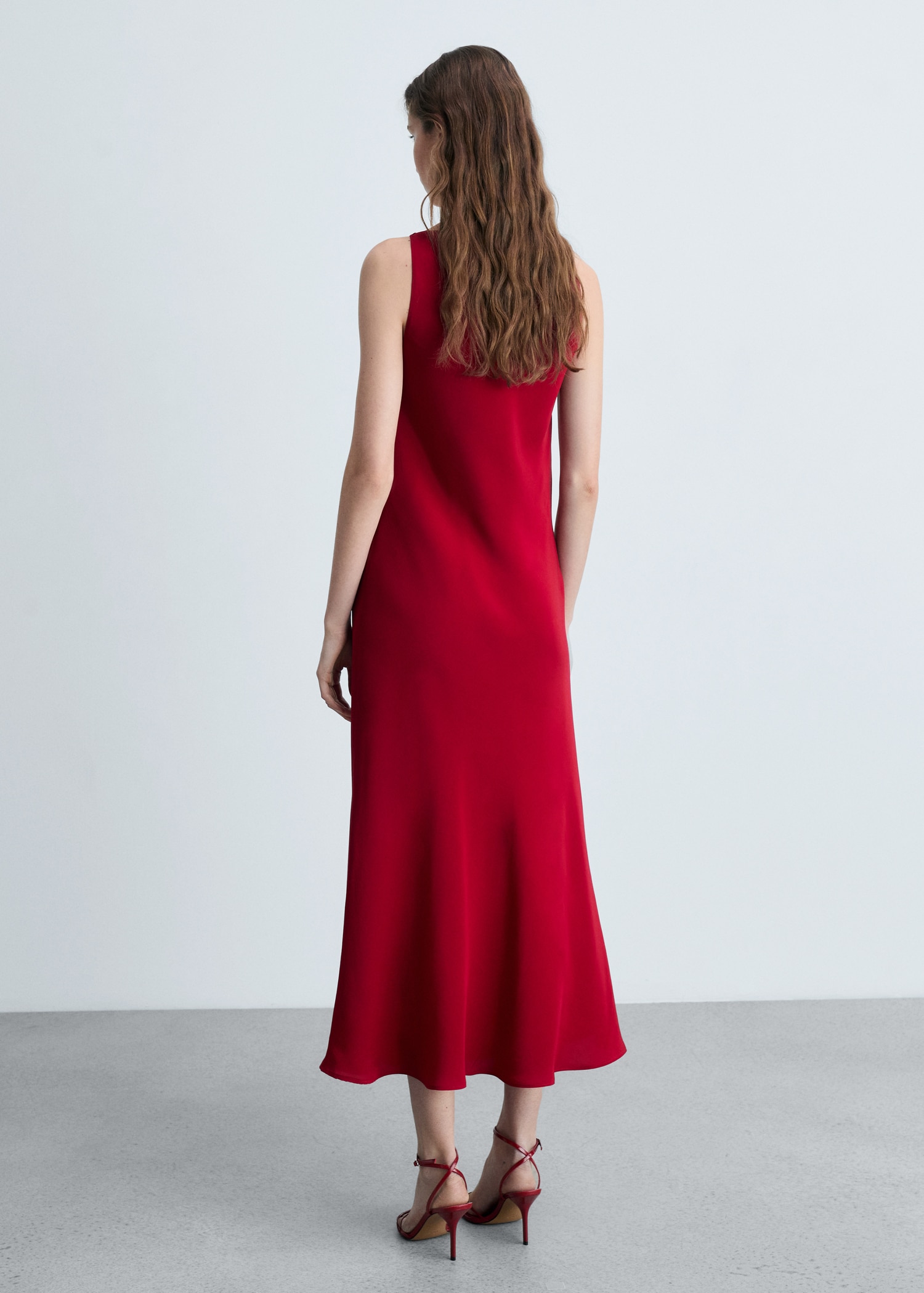 Satin midi dress - Reverse of the article