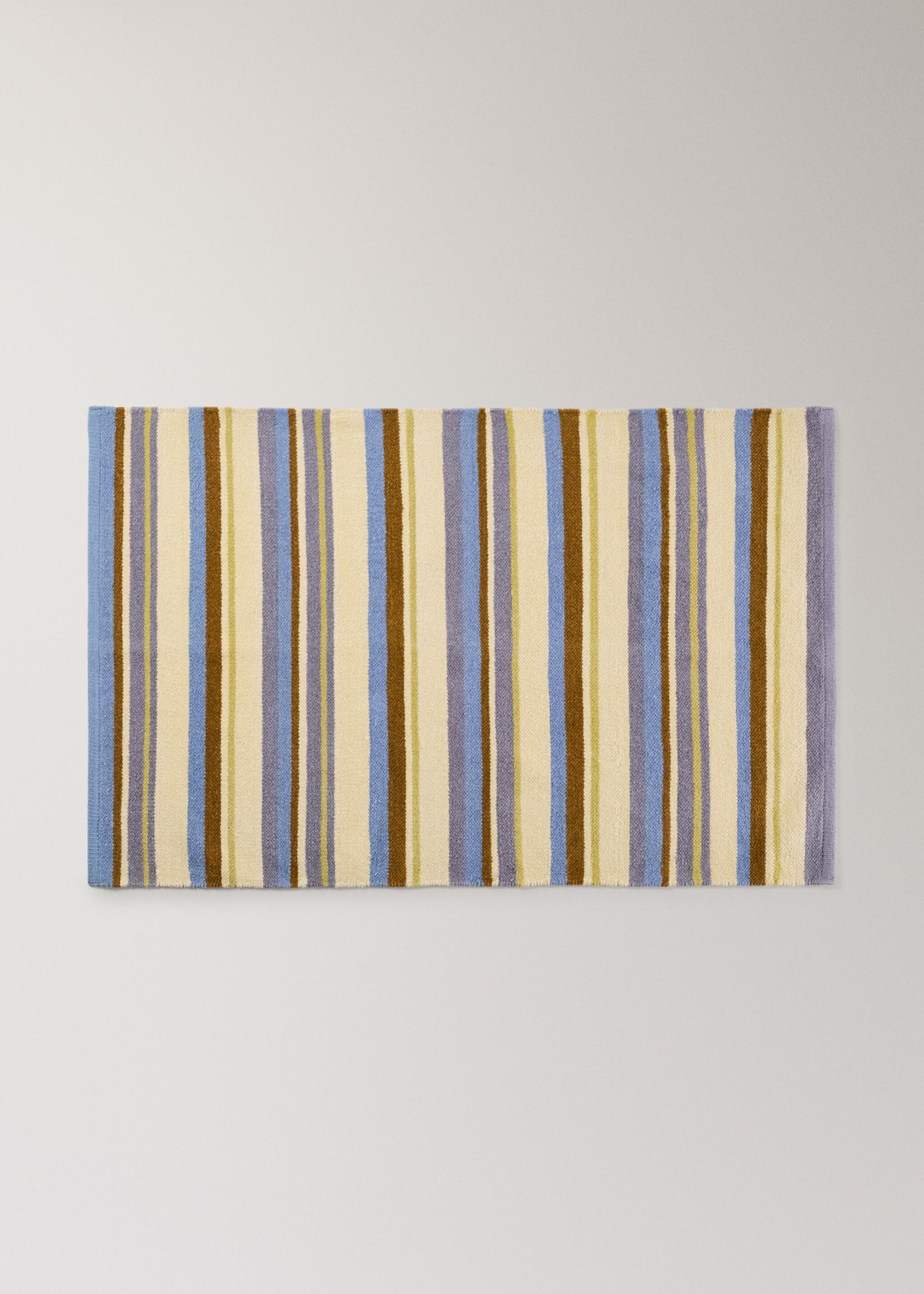 Children’s cotton rug with coloured stripes - Article without model